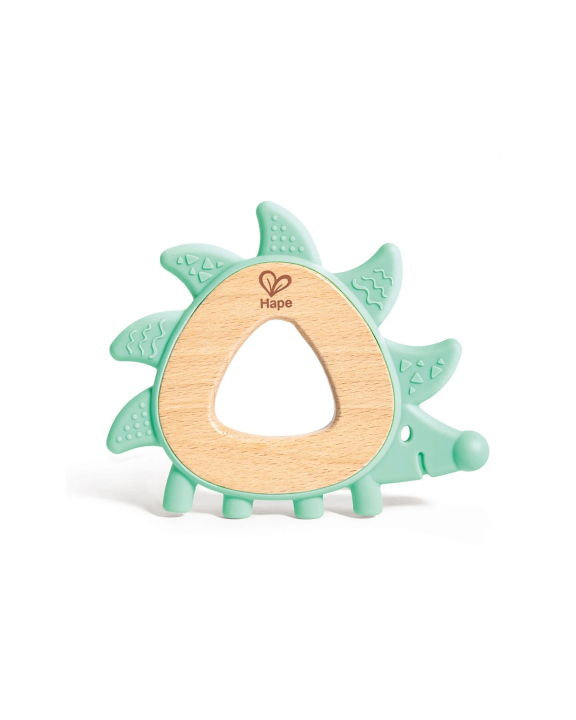 1 Hape Teether Hedgehog Silicone And FSC Wood For Babies Safe Soothing Infant Toy, 1 of 3