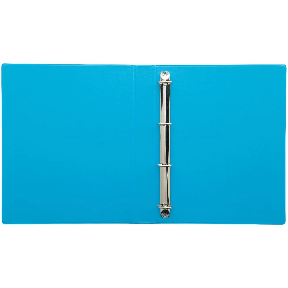 4 J.Burrows A4 4 D-Ring Binder 25mm Blue, 4 of 5