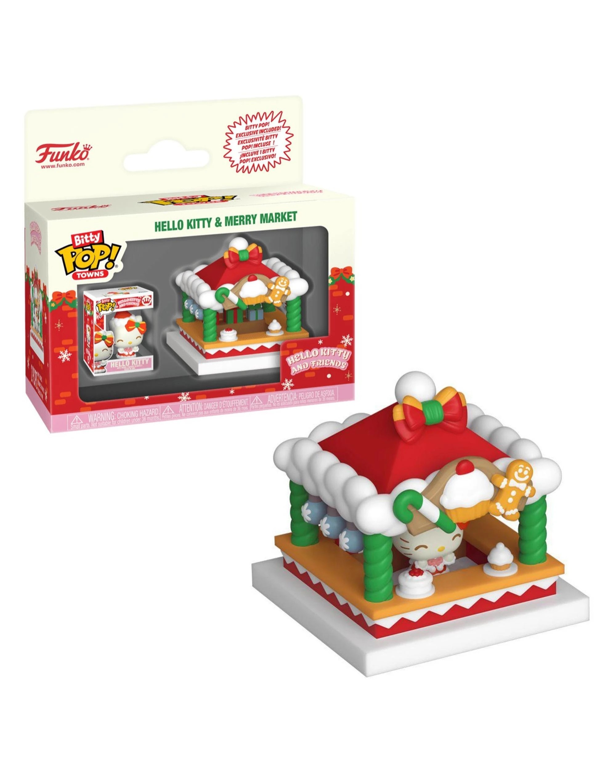 1 Sanrio Hello Kitty and Friends Hello Kitty and Merry Market Bitty POP! Towns Funko POP! Vinyl, 1 of 6