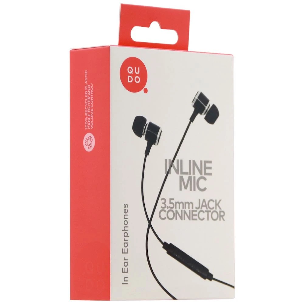 4 Qudo Earphones Black, 4 of 5
