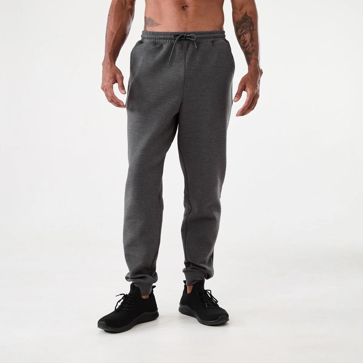 1 Active Mens Scuba Trackpants CHARCOAL GREY MARLE, 1 of 5
