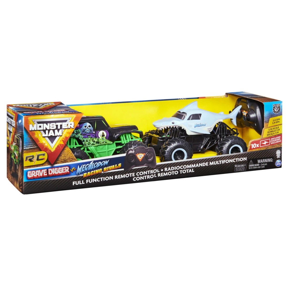 9 2 Pack Monster Jam RC 1:24 Grave Digger vs  El Toro Loco Racing Rivals, 9 of 9