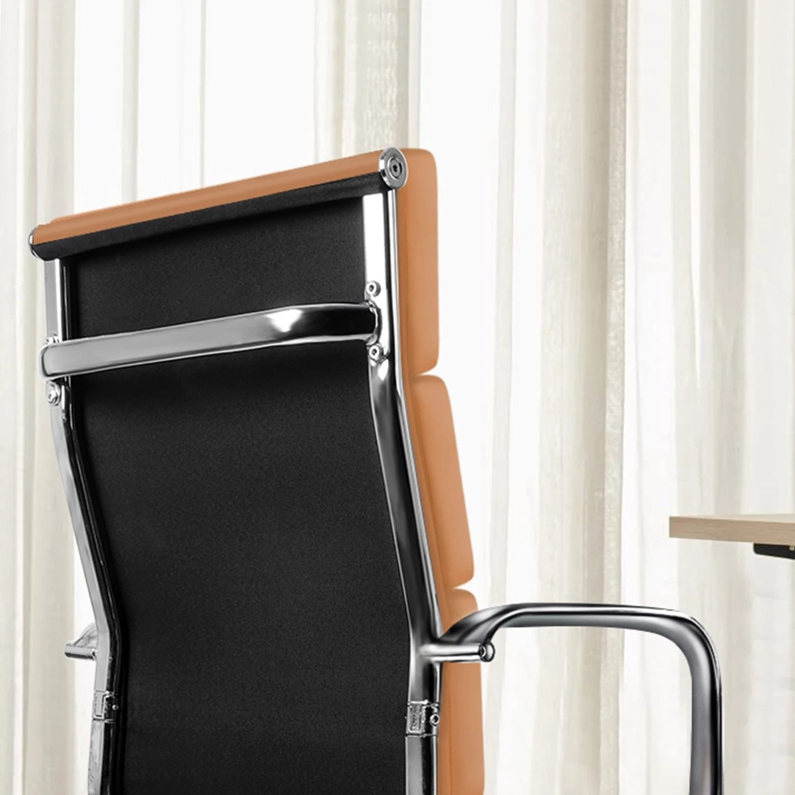 4 Alfordson Office Chair Ergonomic Paddings Computer Work Executive Seat High Back - Brown, 4 of 10