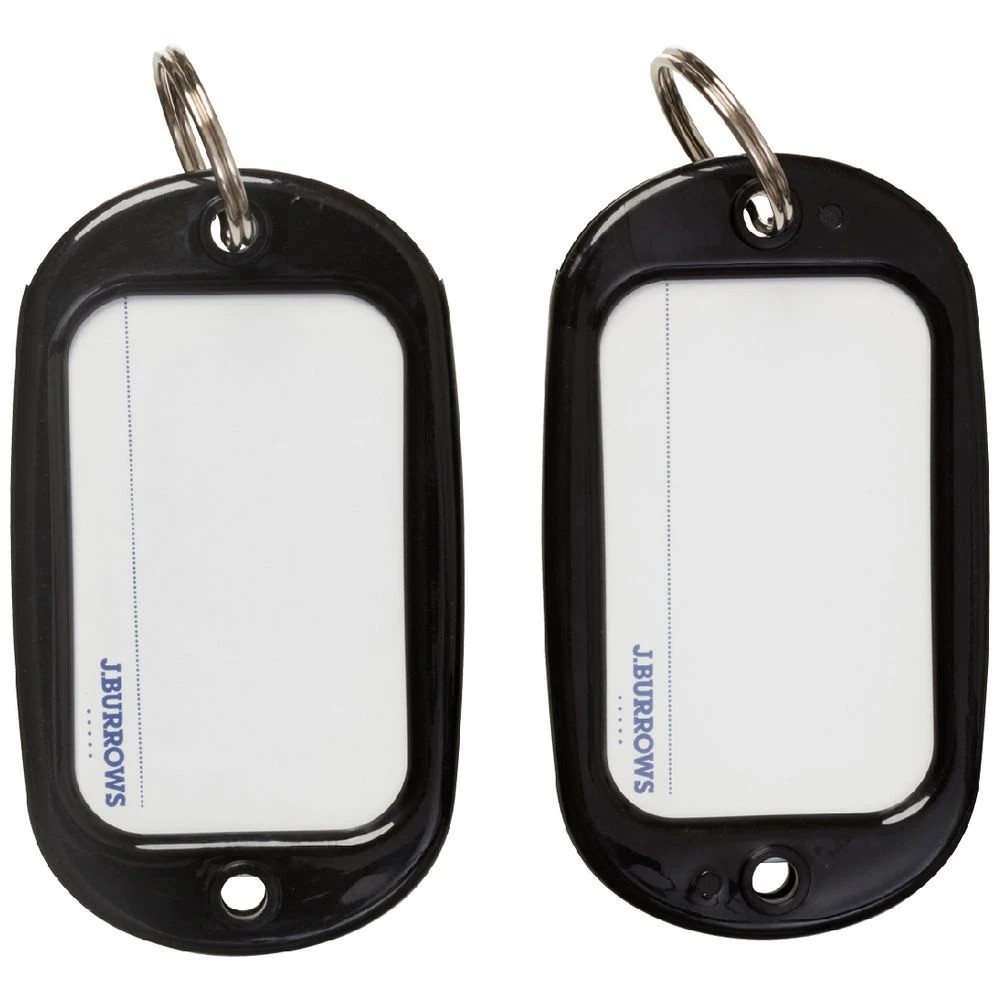 1 J.Burrows Extra Large Key Tags 2 Pack Black, 1 of 1