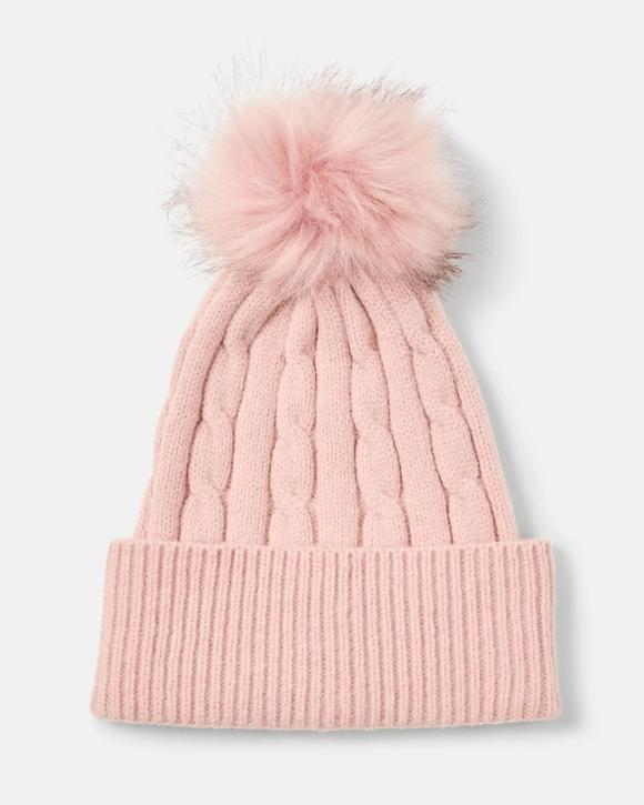 Cable Pom Pom Beanie