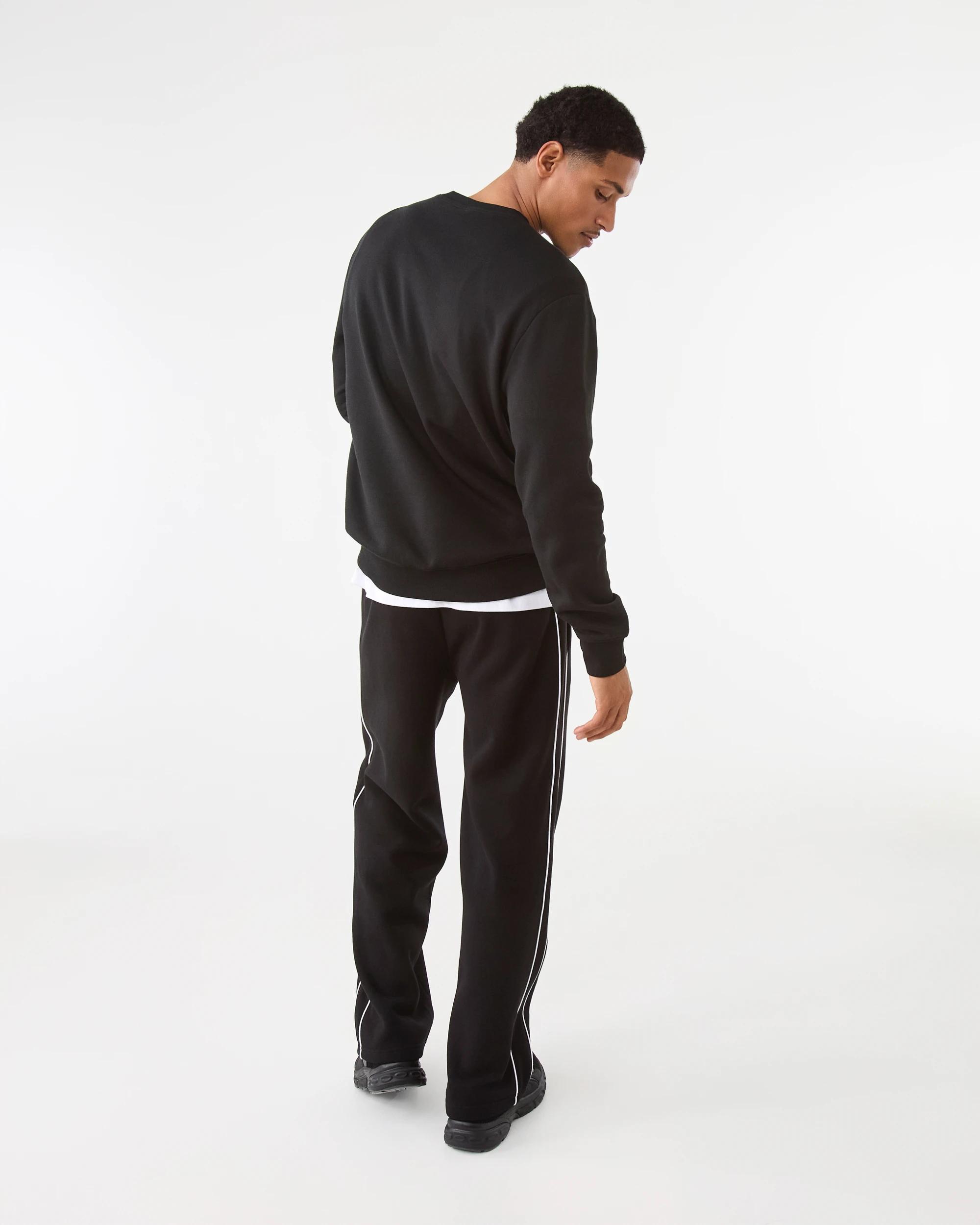 4 Basic Crew Neck Sweatshirt Black, 4 of 9