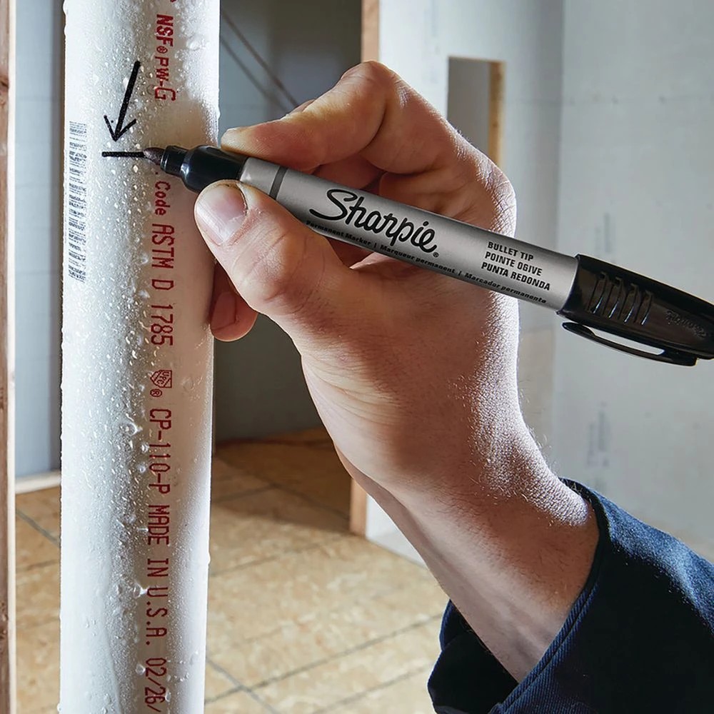 3 Sharpie Metal Permanent Marker Bullet Tip Black 12 Pack, 3 of 8