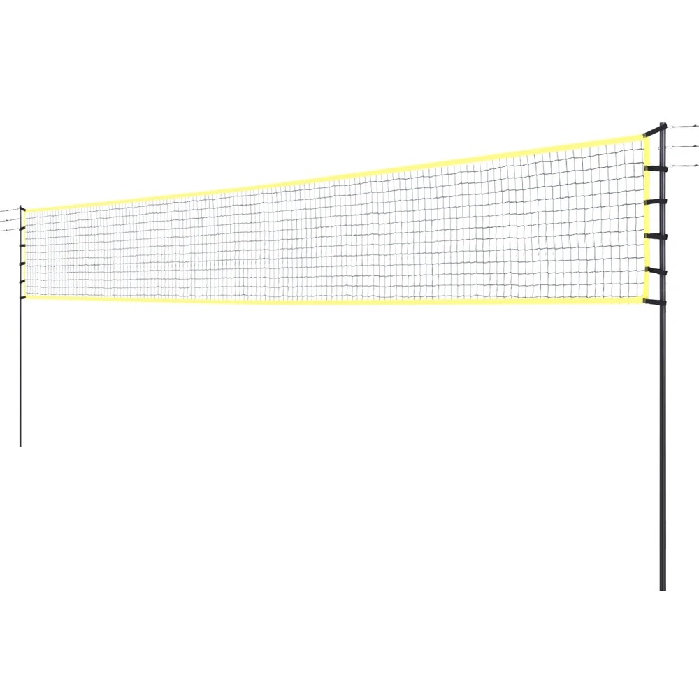 1 Everfit 9M Portable Volleyball Net Set with Ball Boundary Lines Badminton - Yellow, 1 of 6