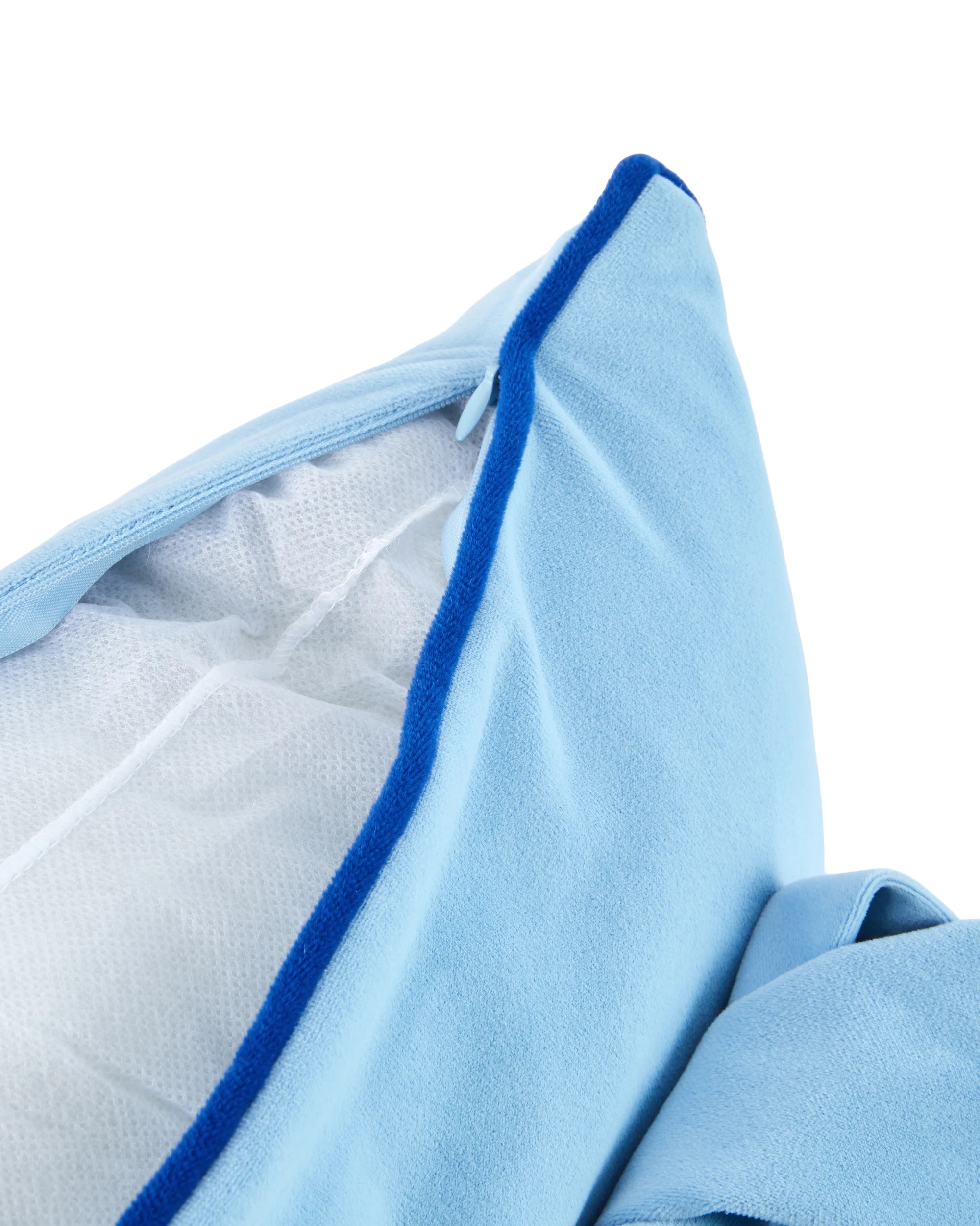 4 Velvet Bow Cushion - Blue, 4 of 4