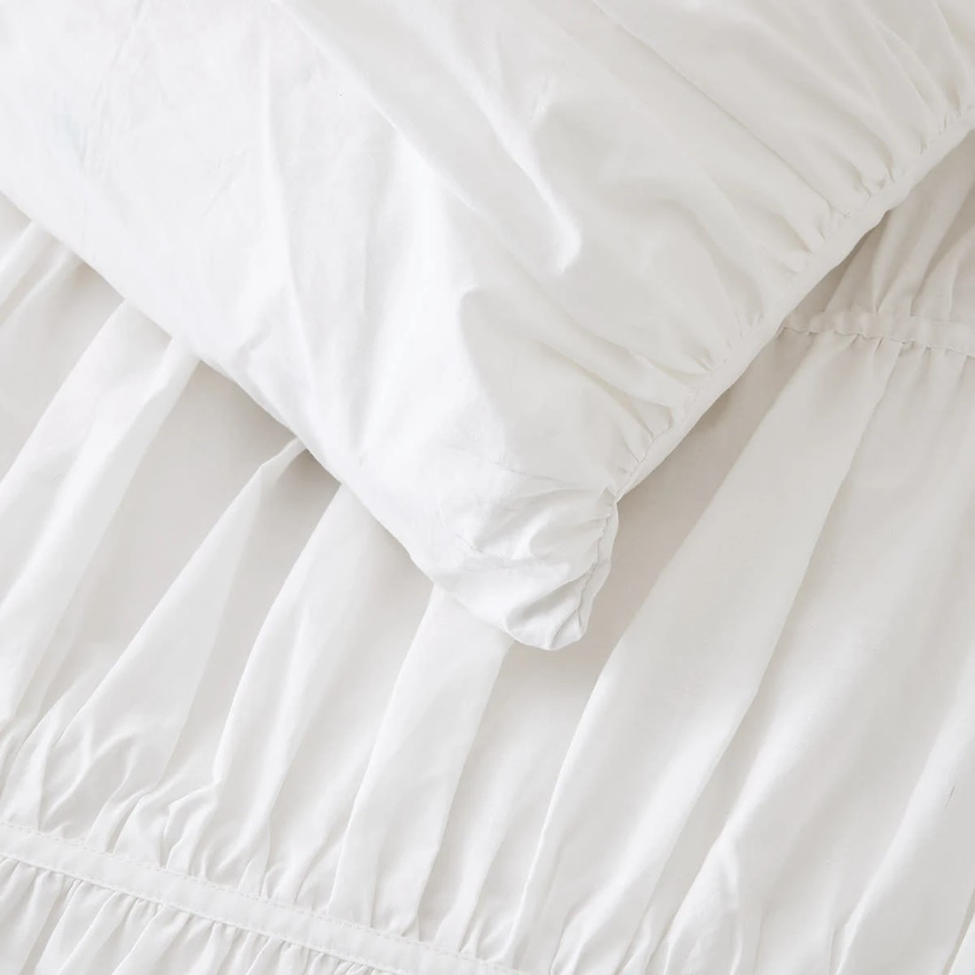 3 Arlo Cotton Quilt Cover Set - Queen Bed, White, 3 of 6