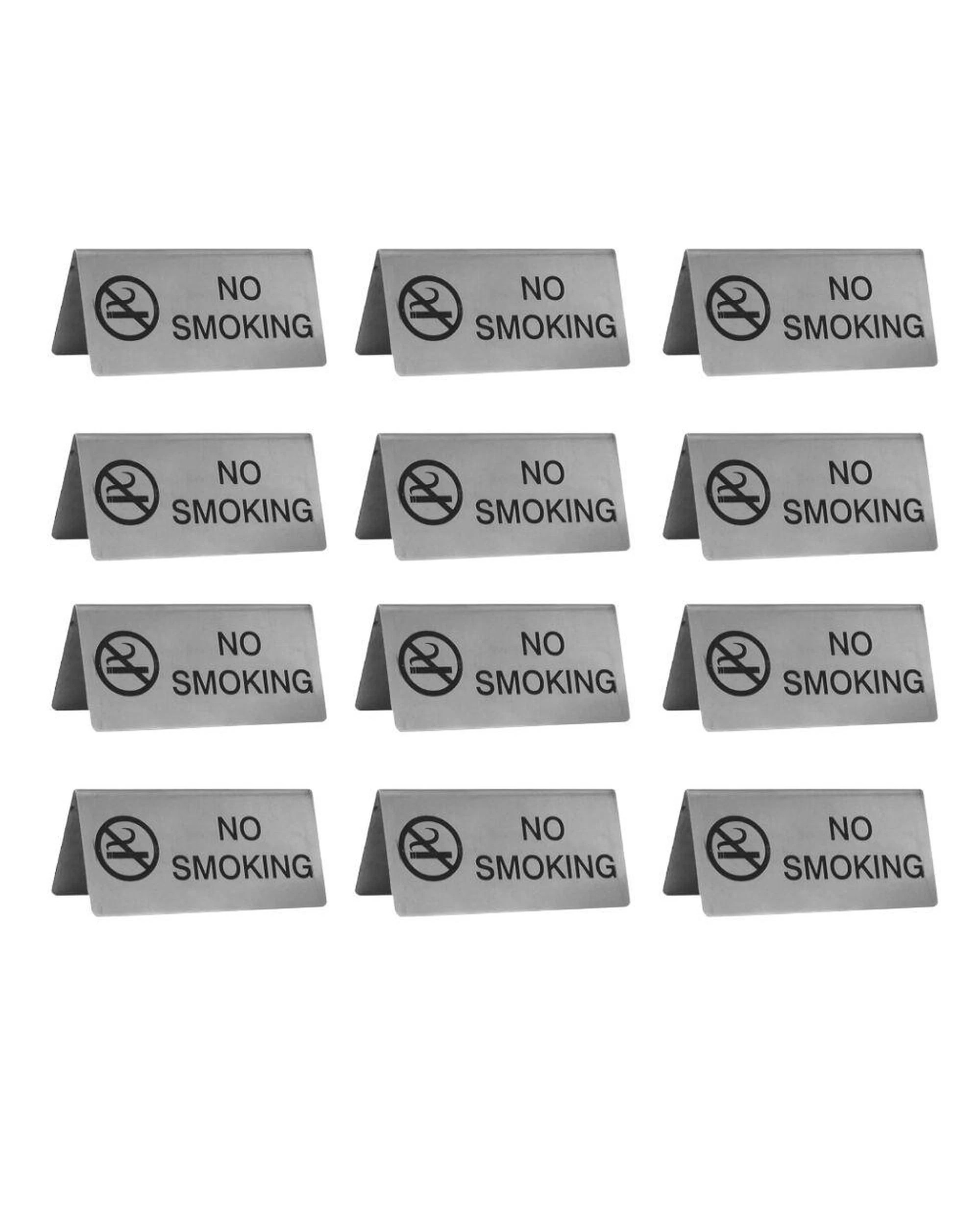 1 Trenton AFrame Stainless Steel No Smoking 100 x 43mm  Set of 12, 1 of 1