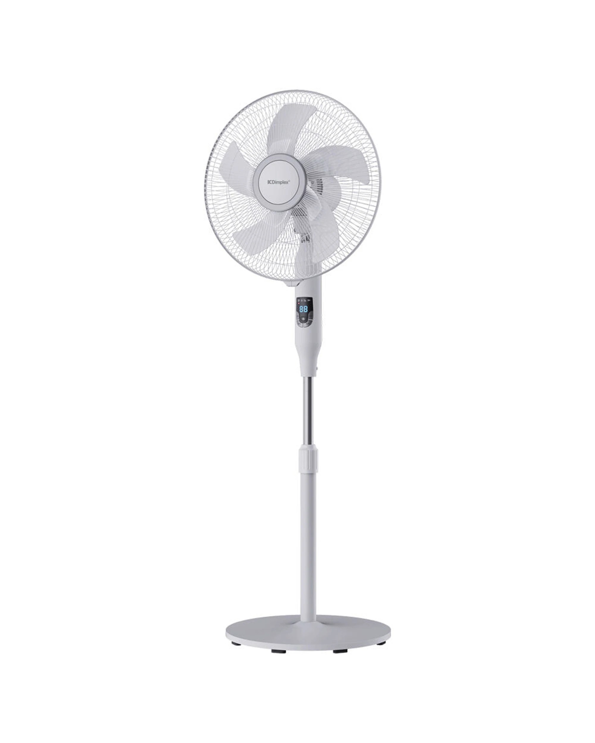 2 Dimplex 40cm DC Digital Pedestal Room Fan Oscillating 12 Speeds Remote Control
 - white, 2 of 3
