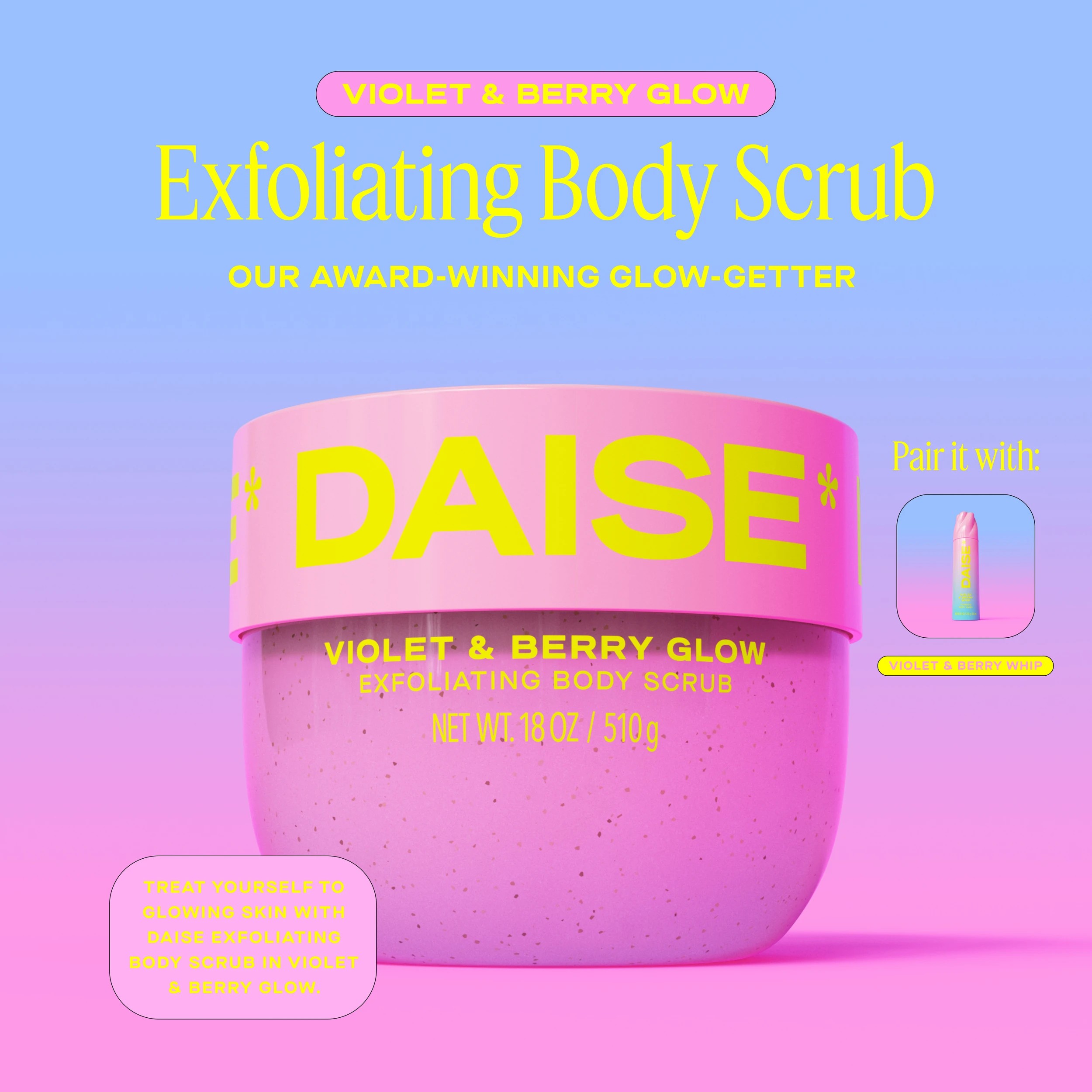 5 DAISE Exfoliating Body Scrub 510g - Violet and Berry Glow, 5 of 8
