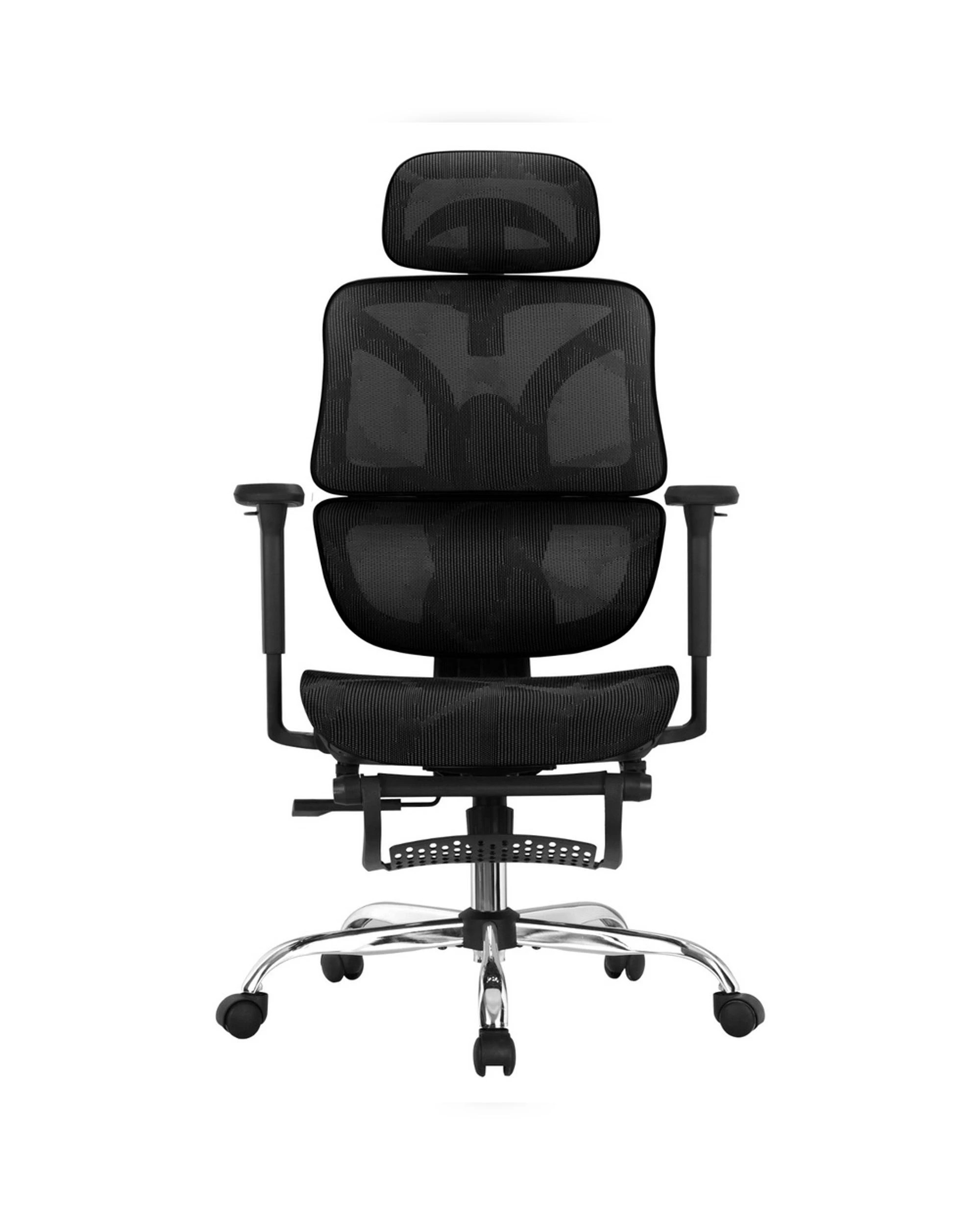 3 Artiss Ergonomic Office Chair Footrest - Black, 3 of 6