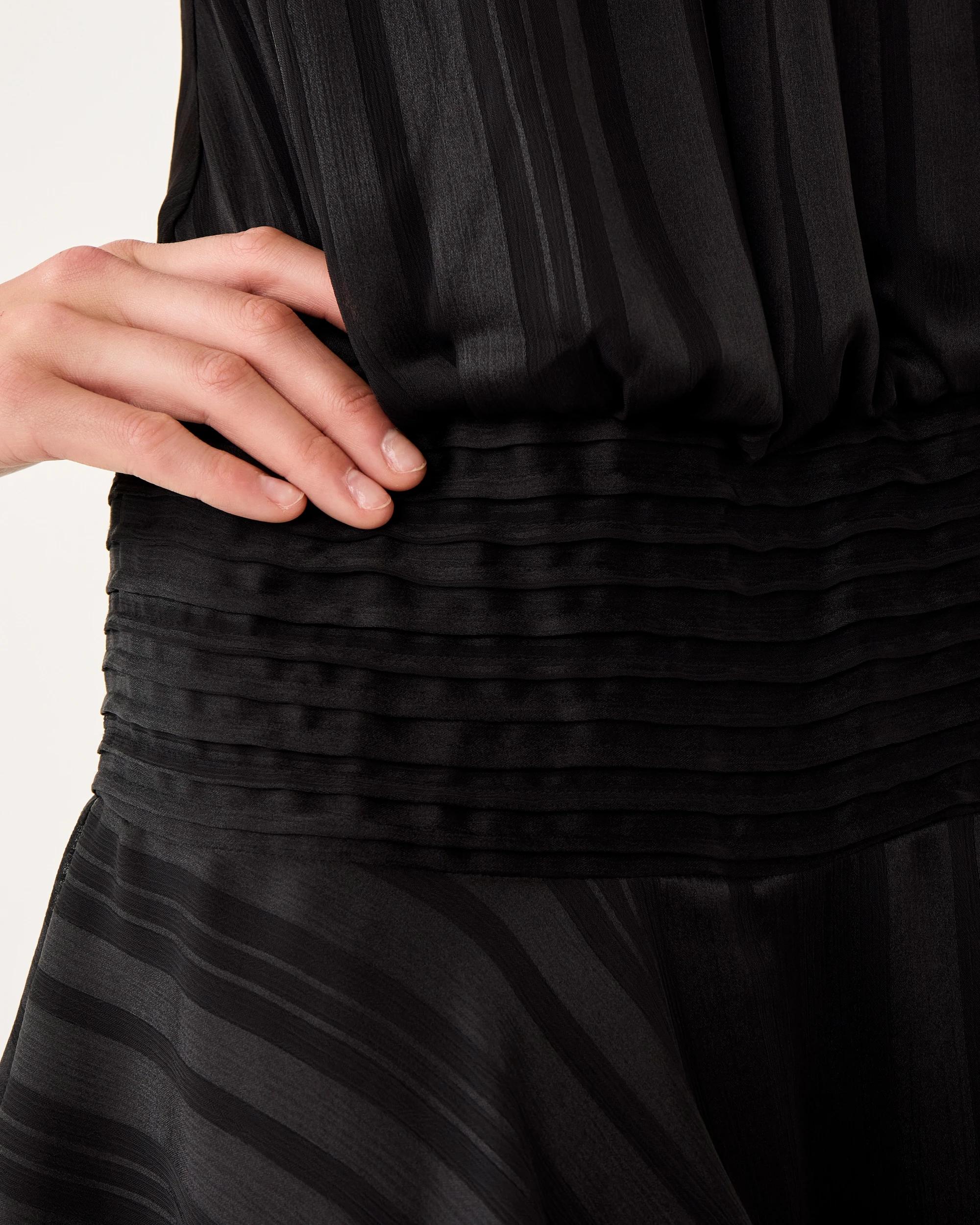 8 Sleeveless Flutter Mini Dress Black, 8 of 9
