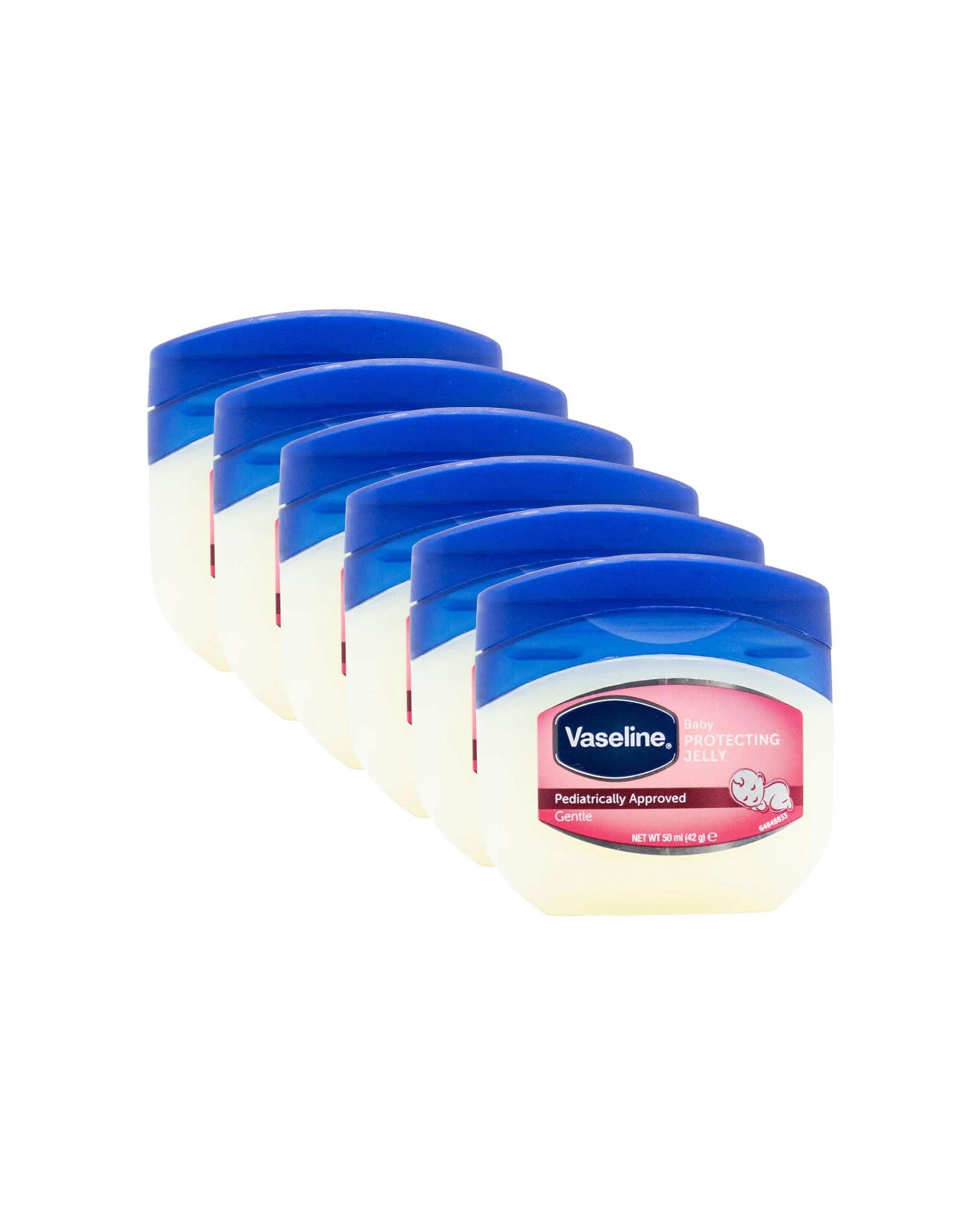 1 Vaseline 6pk Protecting Petroleum Jelly Baby Gentle Skin Moisturiser 50ml - Multi, 1 of 3