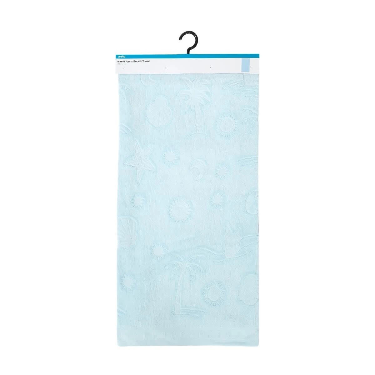 6 Cotton Beach Towel - Island Icons, 6 of 6