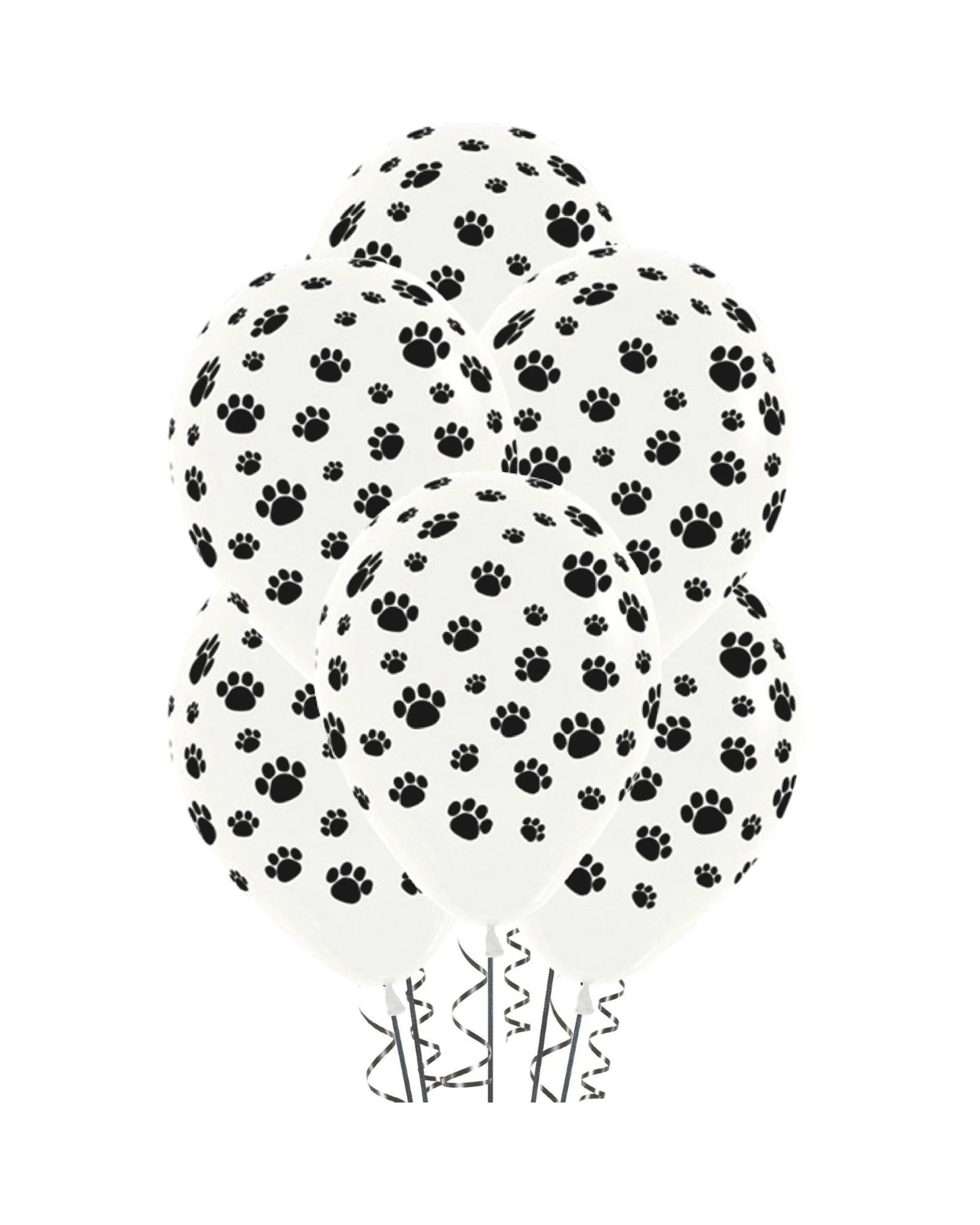 1 Sempertex Sempertex All Over Paw Print Balloons Pack of 12, 1 of 2