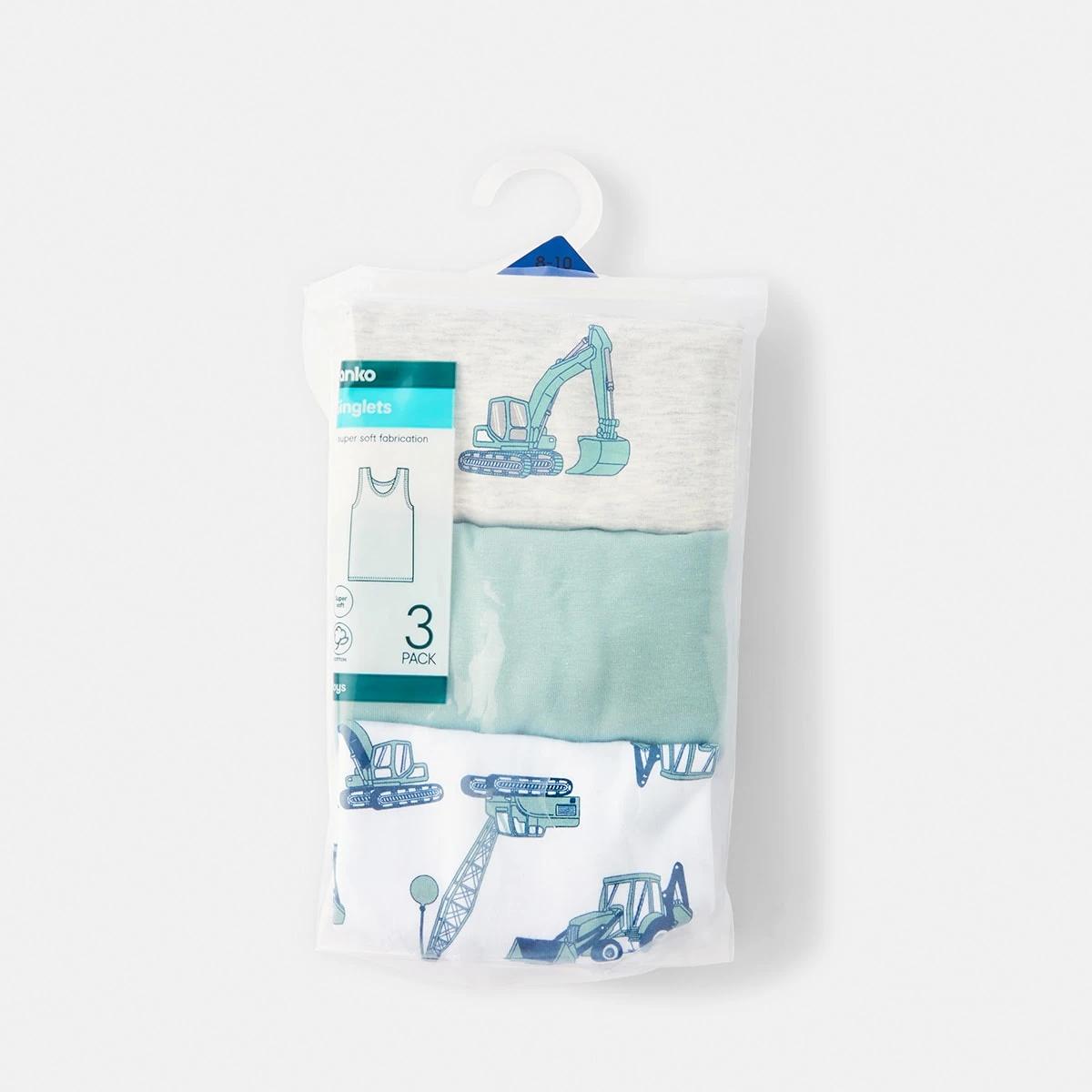 6 3 Pack Super Soft Singlets Digger, 6 of 6