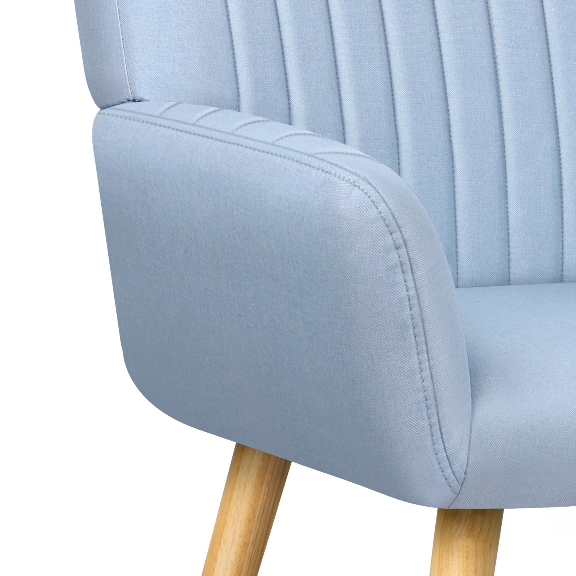 8 Alfordson Armchair Lounge Chair Upholstered Accent Chair Sofa Couch Fabric - Blue, 8 of 9