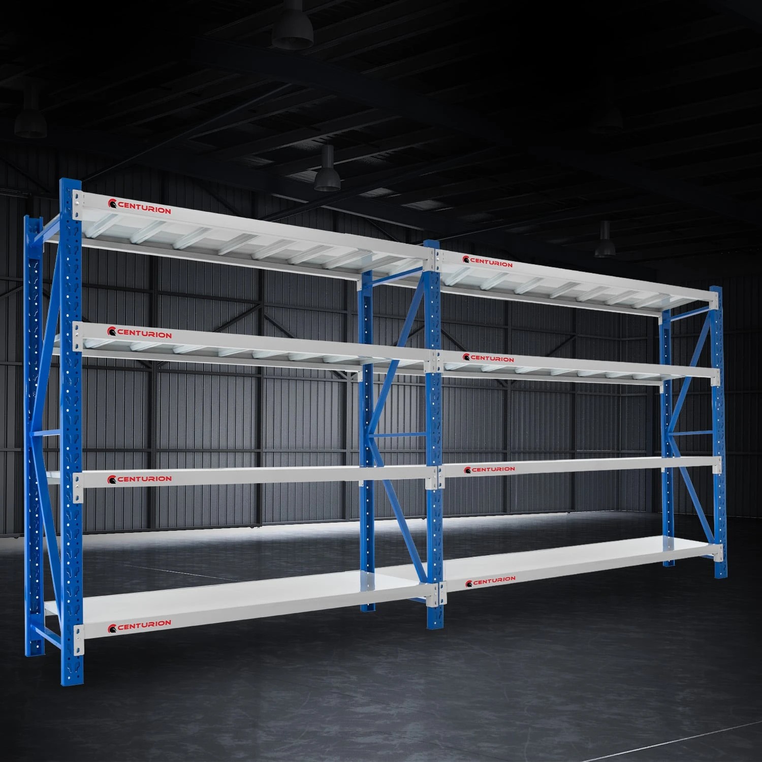 3 Centurion Standard 2 Bay 4M Wide Heavy DutyShelving 400kg - Blue, 3 of 9