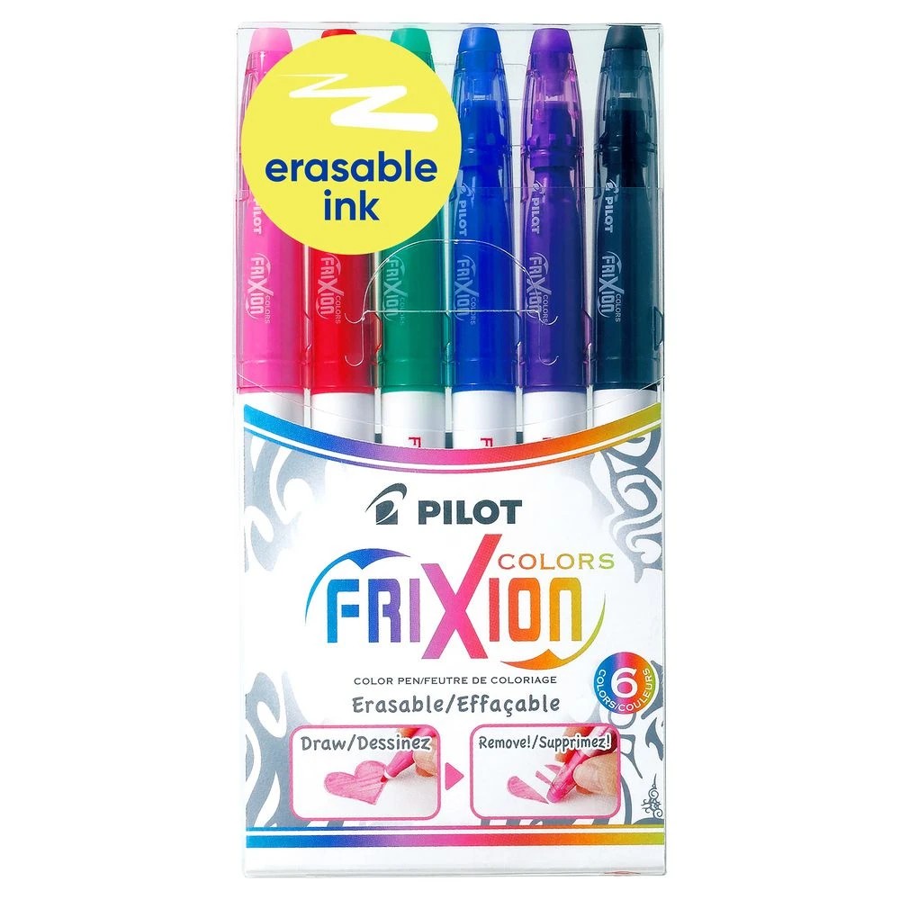 1 PILOT FriXion Colors Erasable Markers Assorted 6 Pack, 1 of 7