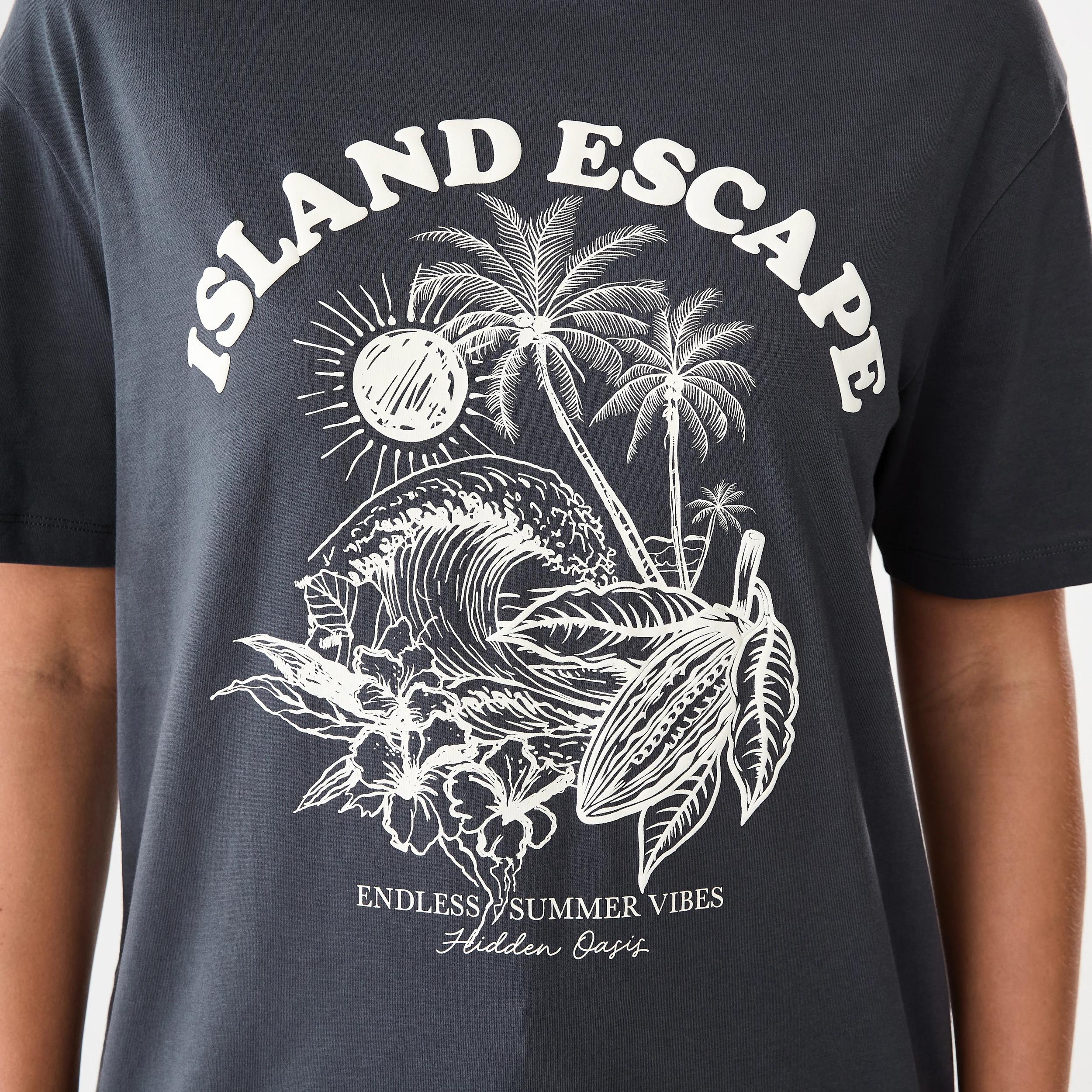 5 Short Sleeve Oversized Boyfriend T-shirt Island, 5 of 5