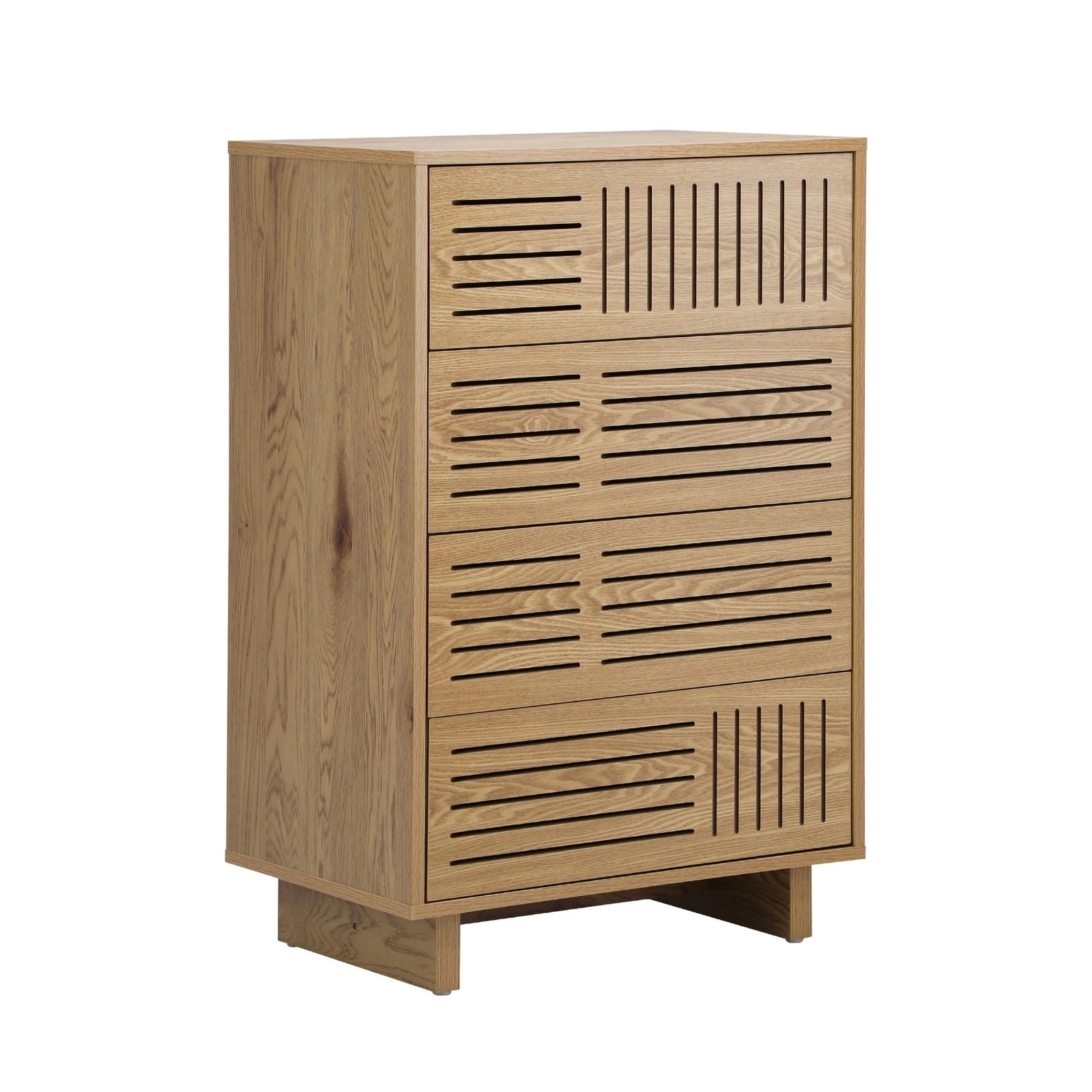 5 Oikiture 4 Chest of Drawers Storage Cabinet Dresser Table Tallboy - Natural, 5 of 9