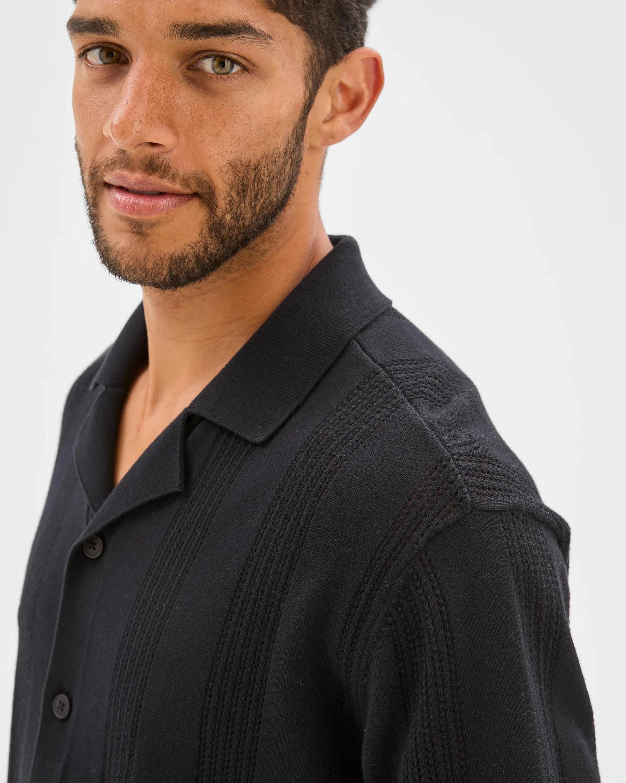 2 Target Australian Cotton Knitted Shirt BLACK, 2 of 6