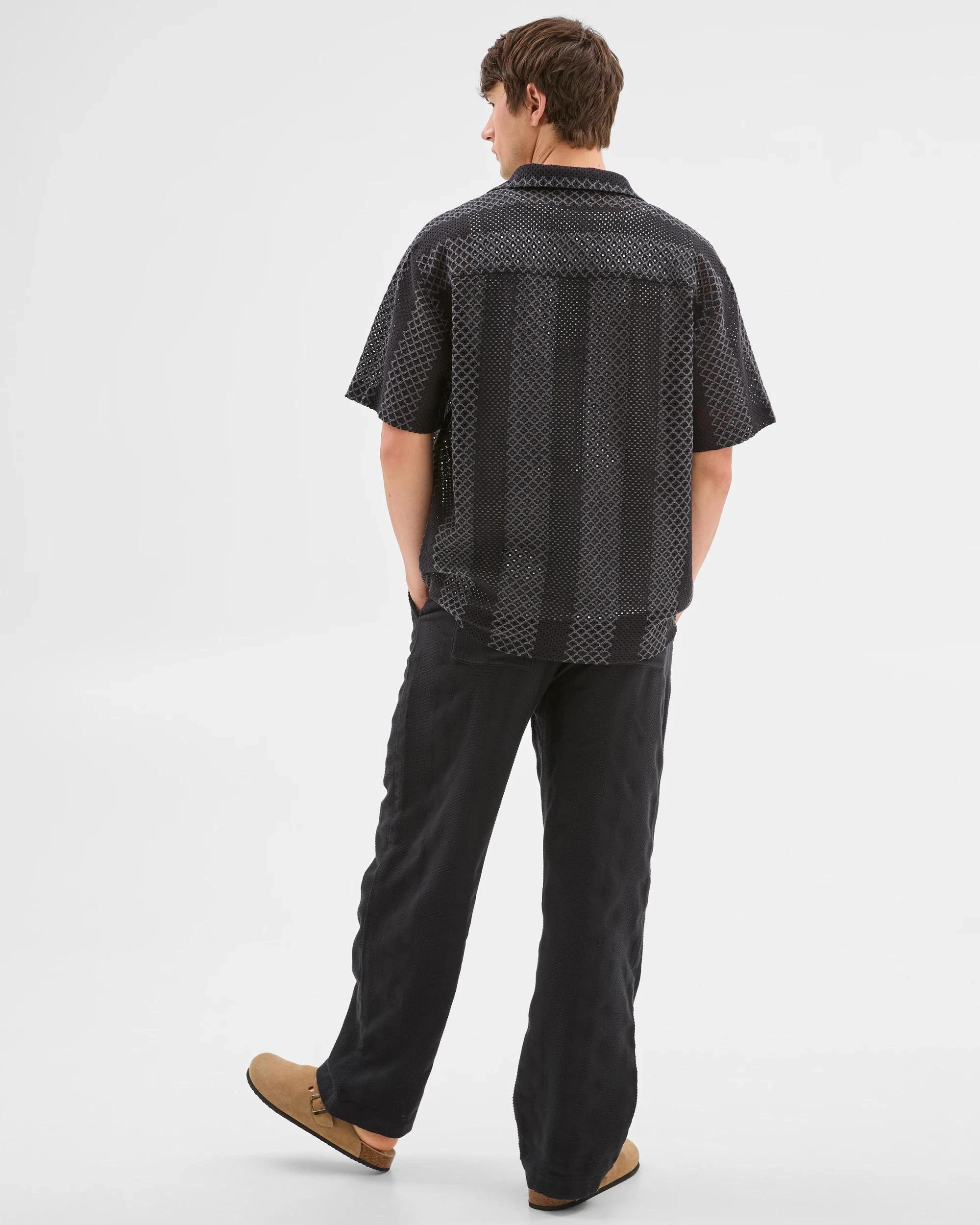 7 Australian Cotton Blend Woven Shirt - Commons BLACK, 7 of 7