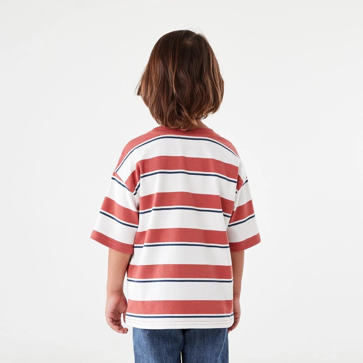 2 Oversized Stripe T-shirt Red Stripe, 2 of 9