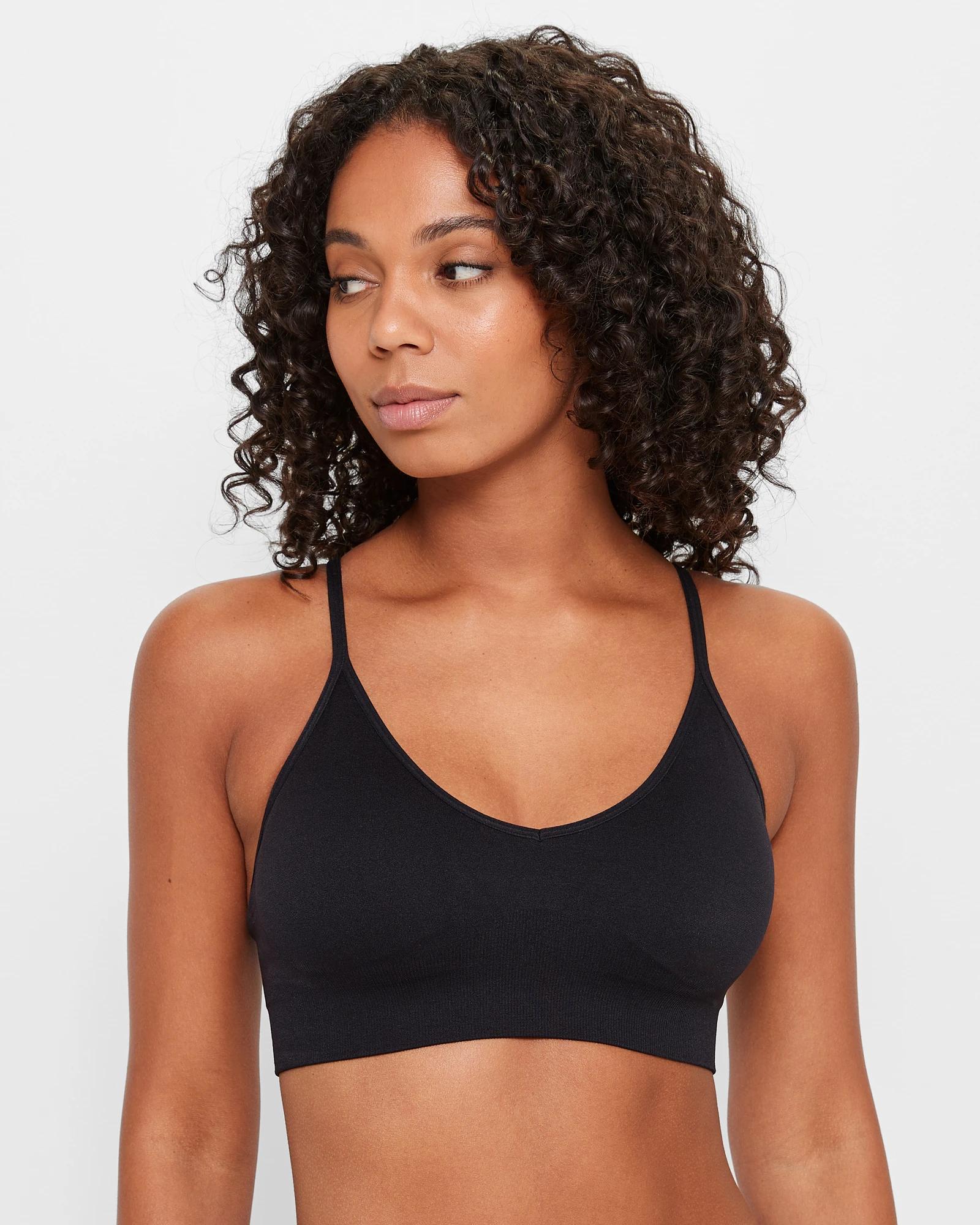 1 Target Seamfree Low Impact Sports Crop Top BLACK, 1 of 3