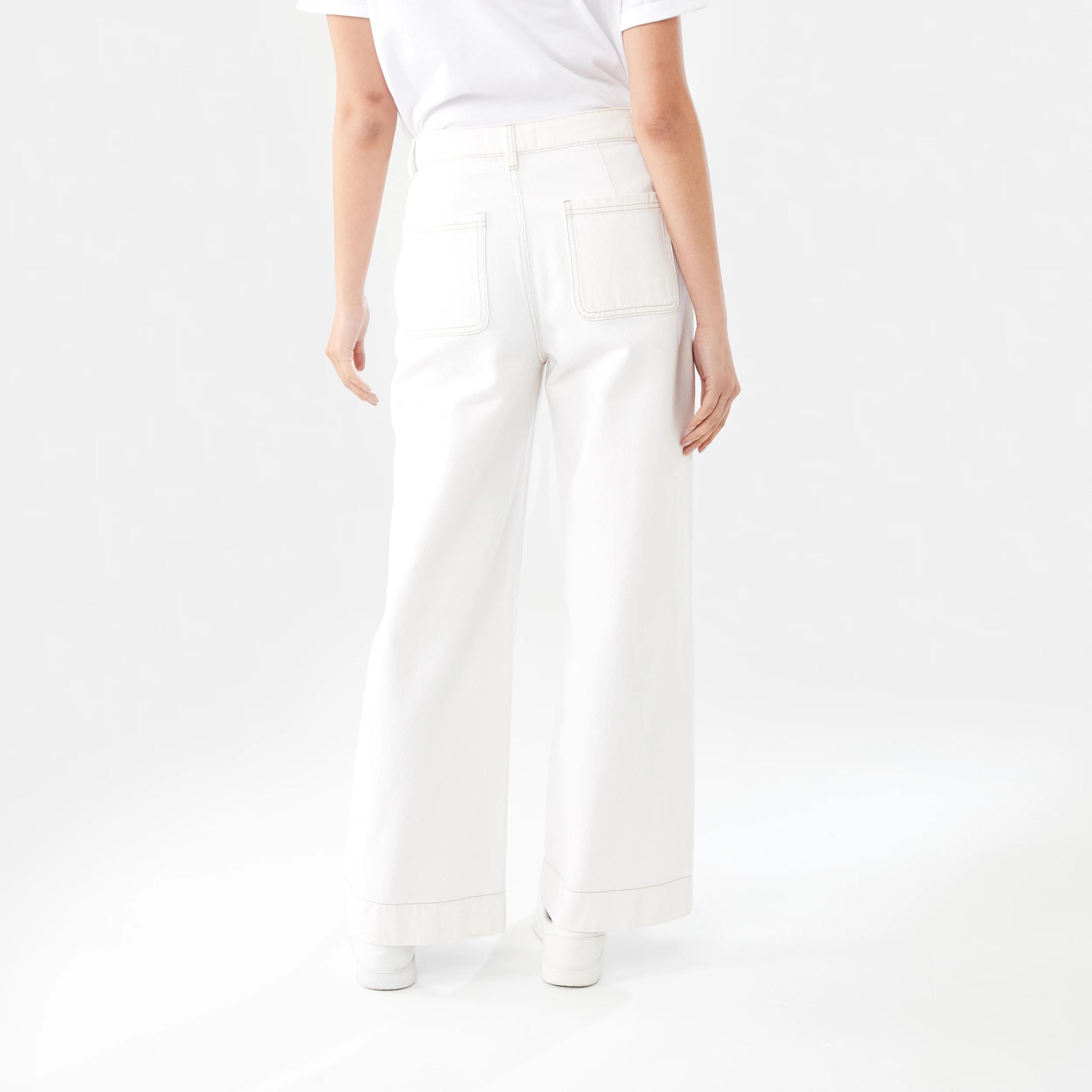 4 Wide Leg Pocket Jeans ECRU DENIM, 4 of 9