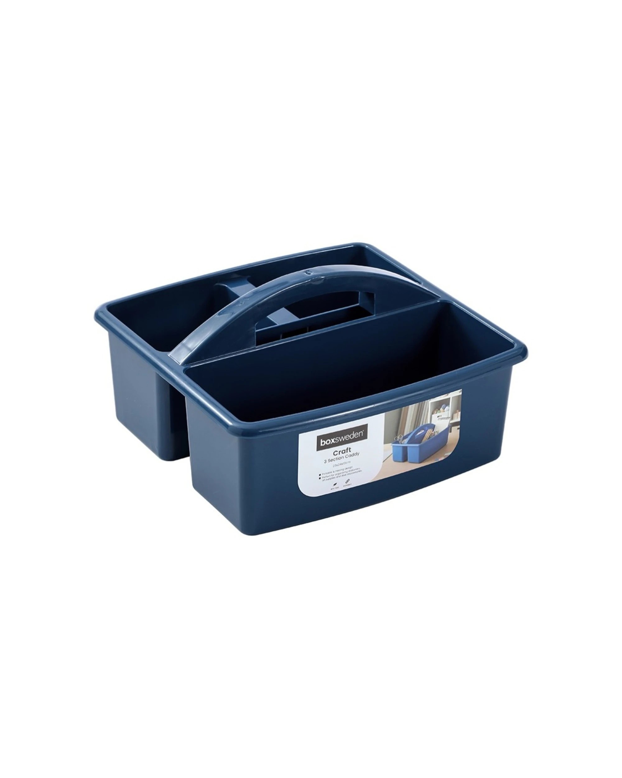 5 Boxsweden 9PK Craft Caddy 3 Section Home Organiser Storage Container - Assorted, 5 of 7