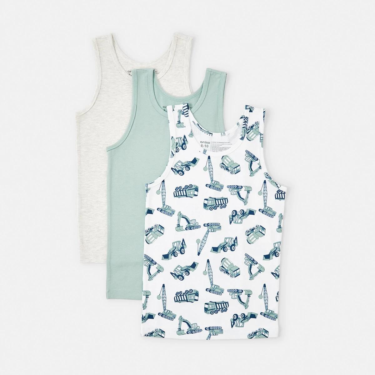 1 3 Pack Super Soft Singlets Digger, 1 of 6