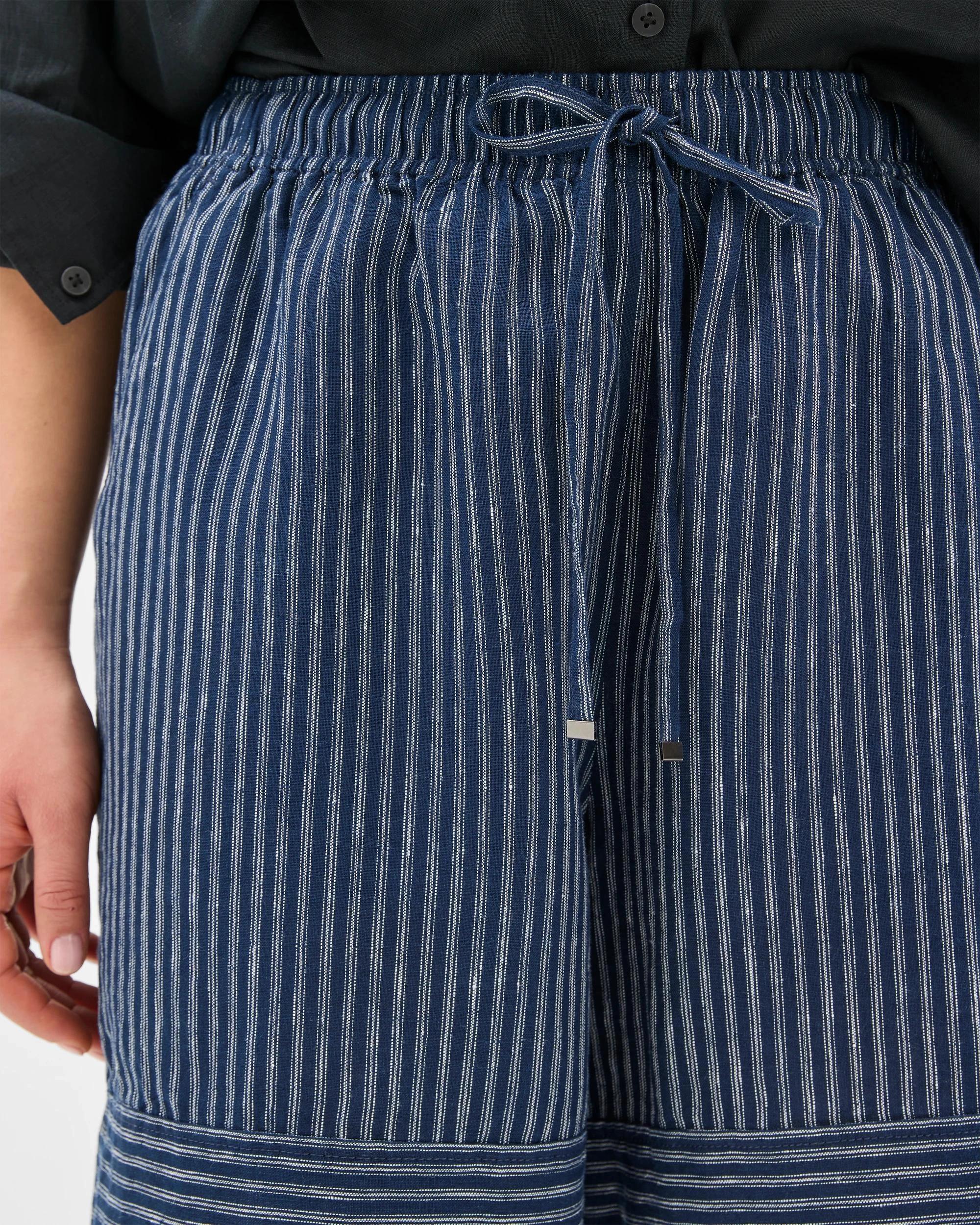 5 Target European Linen Long Shorts NAVY STRIPE, 5 of 7