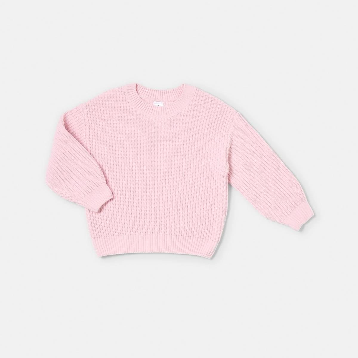 7 Chenille Knit Sweater Pearl Pink, 7 of 8