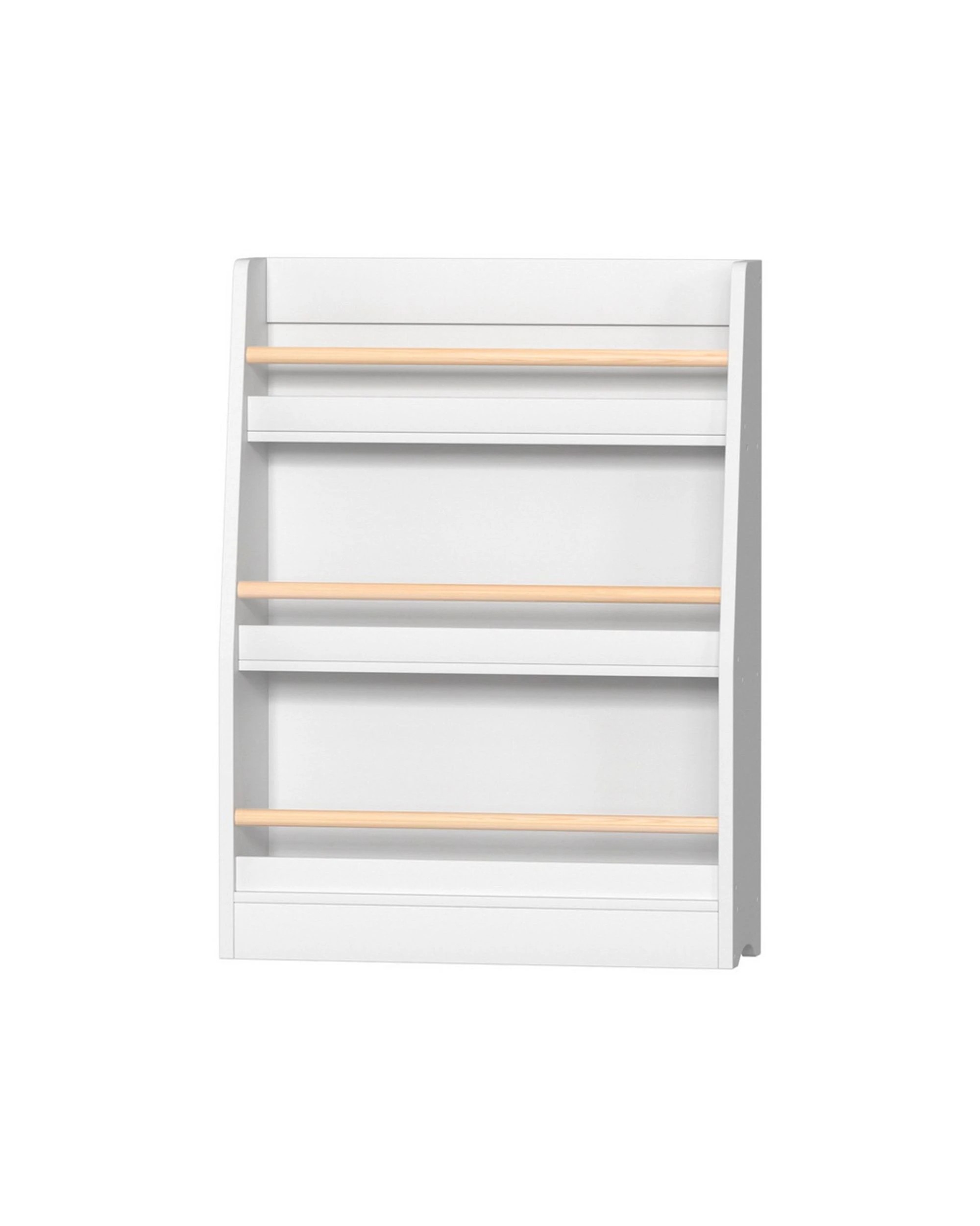 1 Keezi Kids Bookshelf 3 Tiers Storage Children Bookcase Organiser Display Shelf - White, 1 of 8