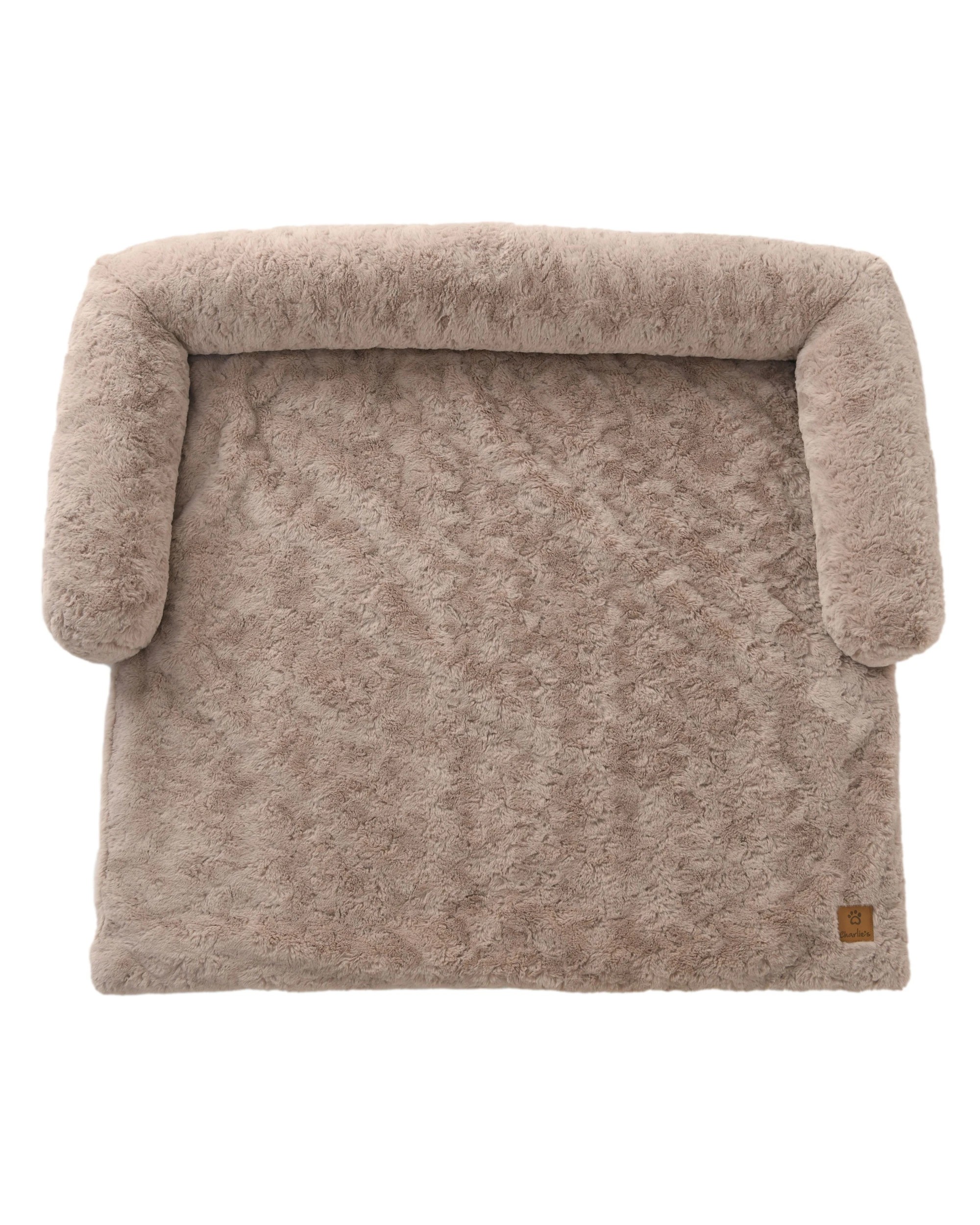 5 Charlie's VIP Lush Faux Fur Bolster Sofa Protector Calming Dog Bed Large - Natural, 5 of 8