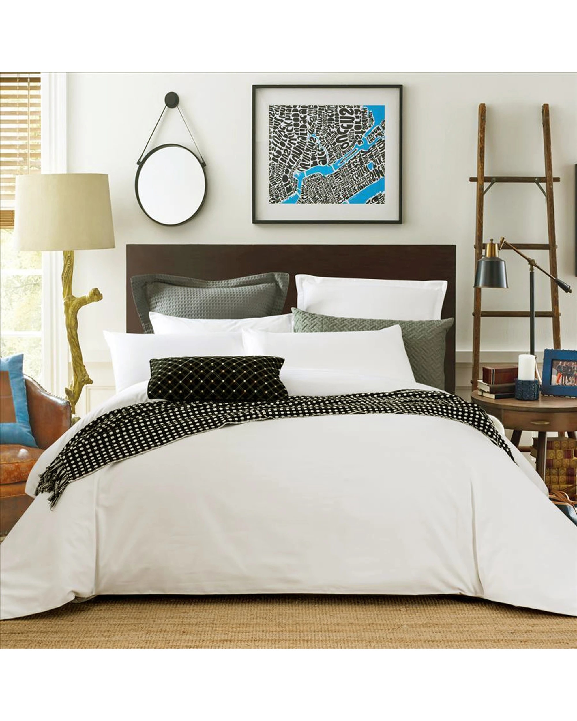 1 Cotton More 100% Cotton 800TC Sateen Plain Quilt Cover Set King - White, 1 of 4