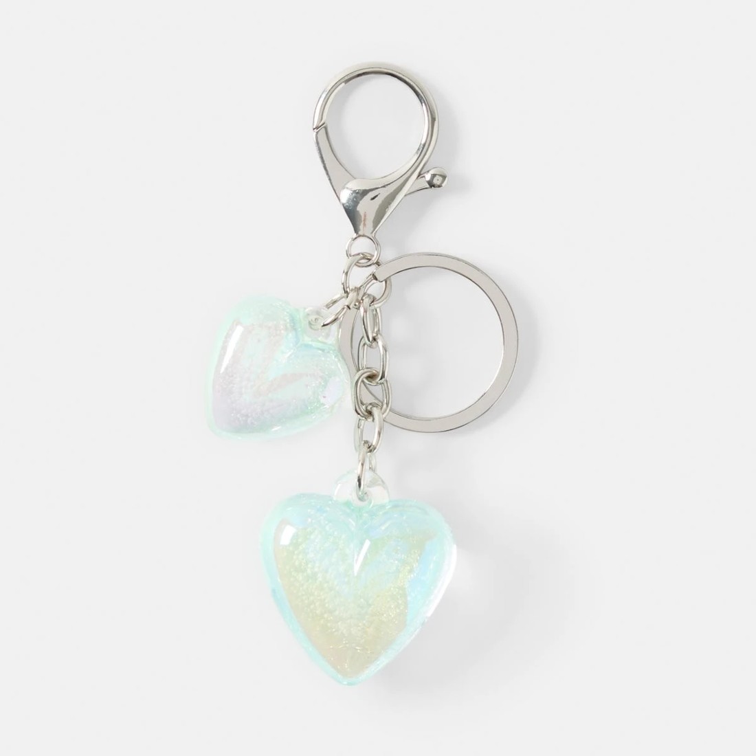 1 Heart Keyring - Blue and Silver Tone, 1 of 3