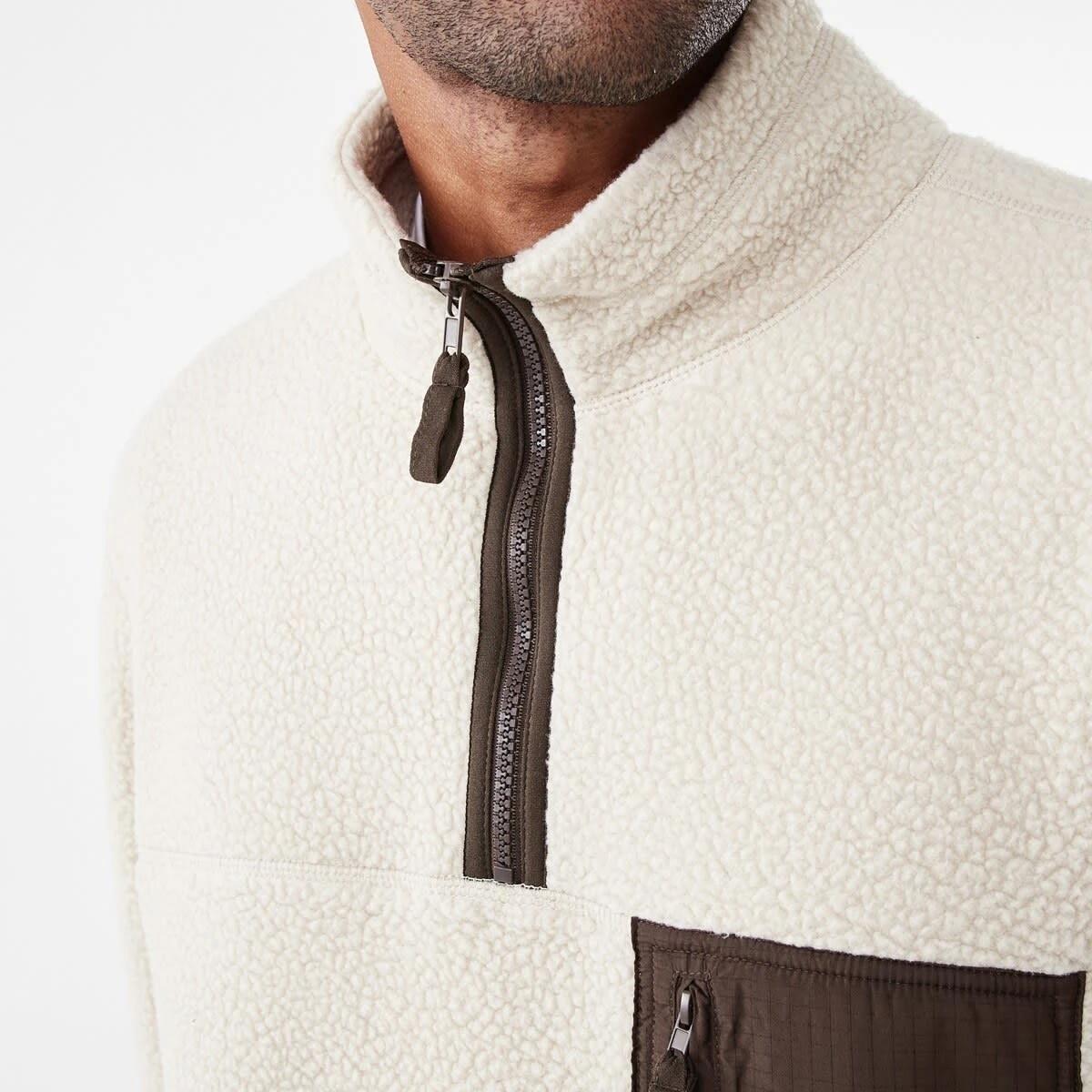 5 Polar Fleece 1/4 Zip Sweatshirt Bge Ntrl, 5 of 7