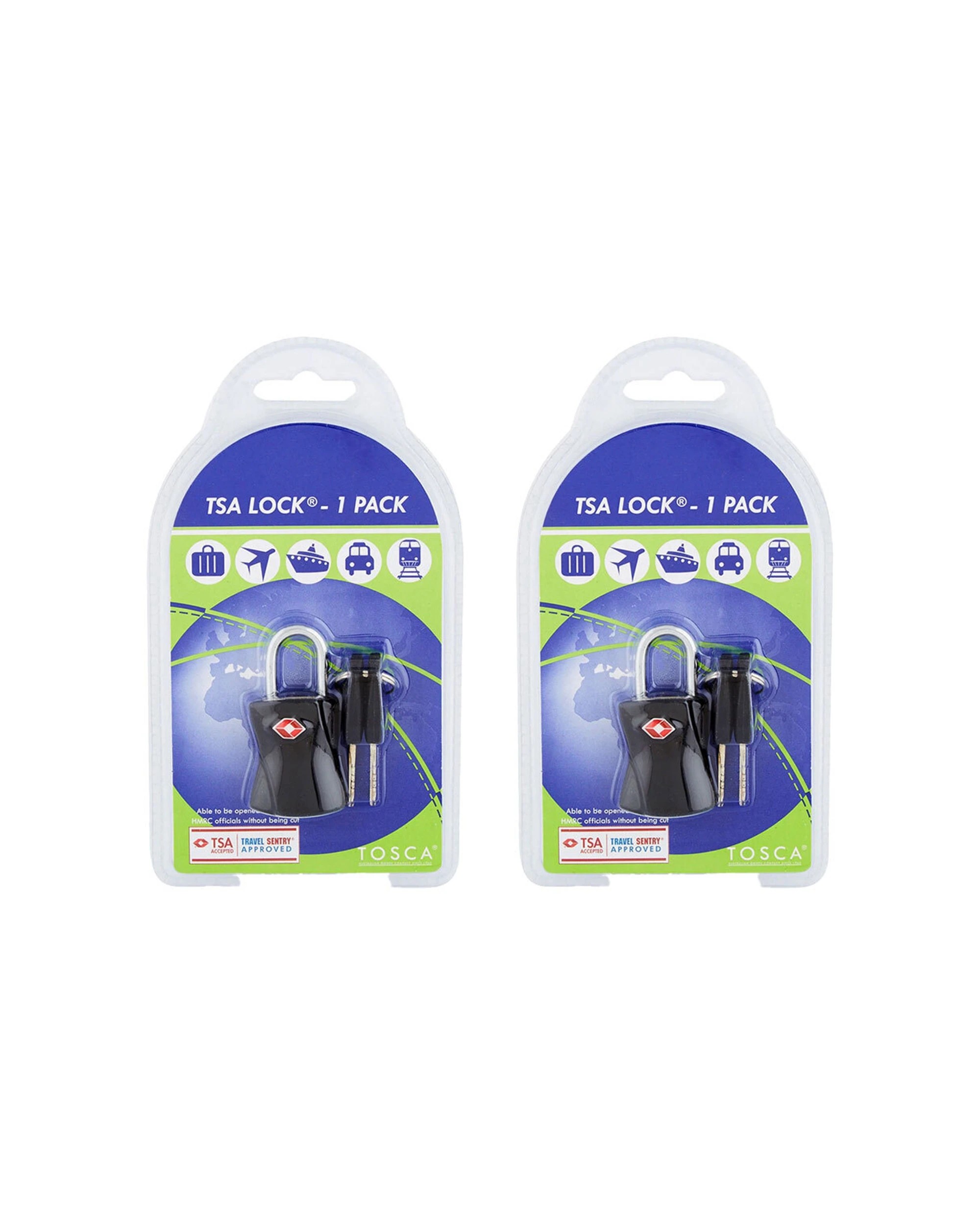 1 Tosca 2Pk Tsa Approved Luggage Bag Lock With Keys - Black, 1 of 1