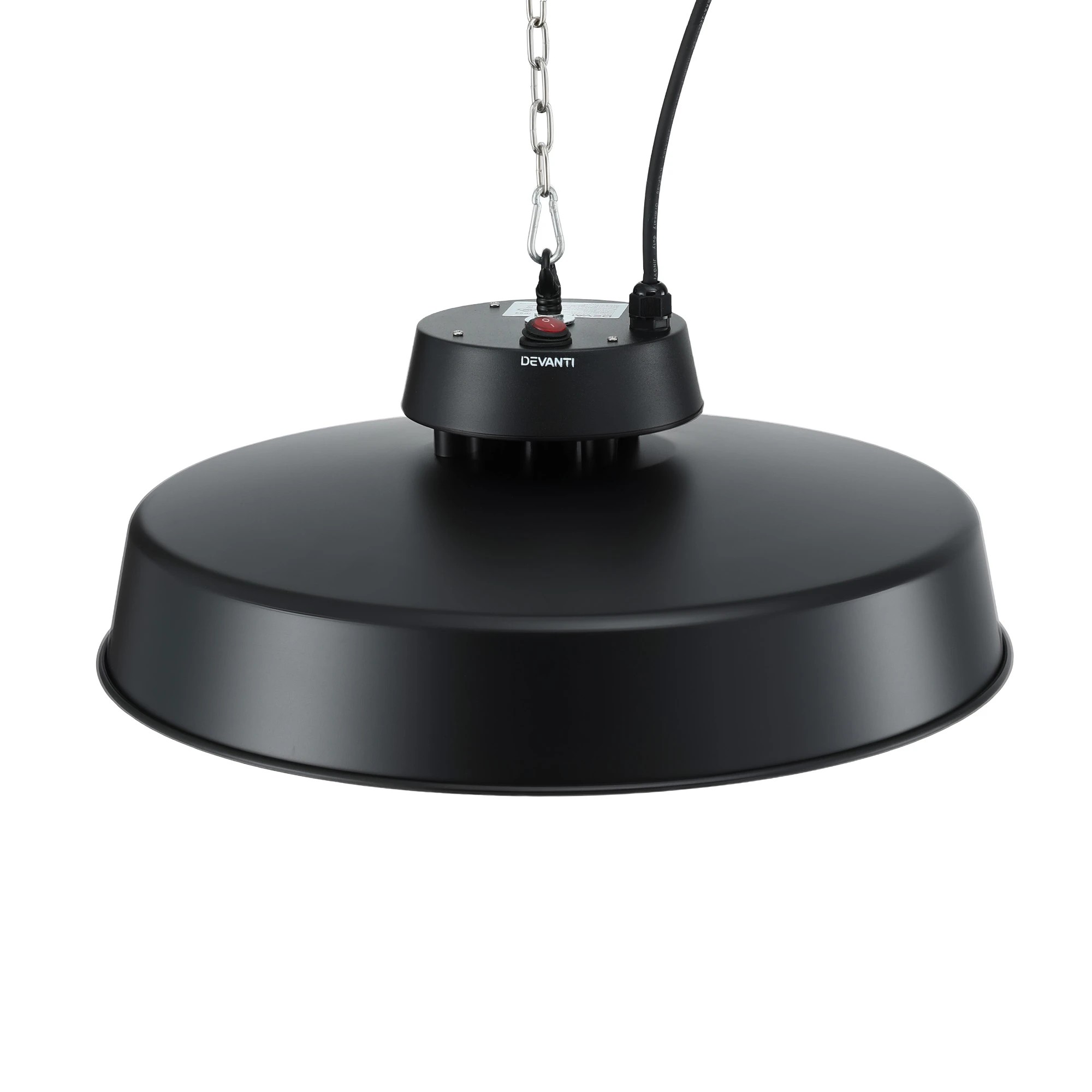 2 Devanti 1500W Electric Patio Infra Heater Hanging Heaters Ceiling Mounted - Black, 2 of 3