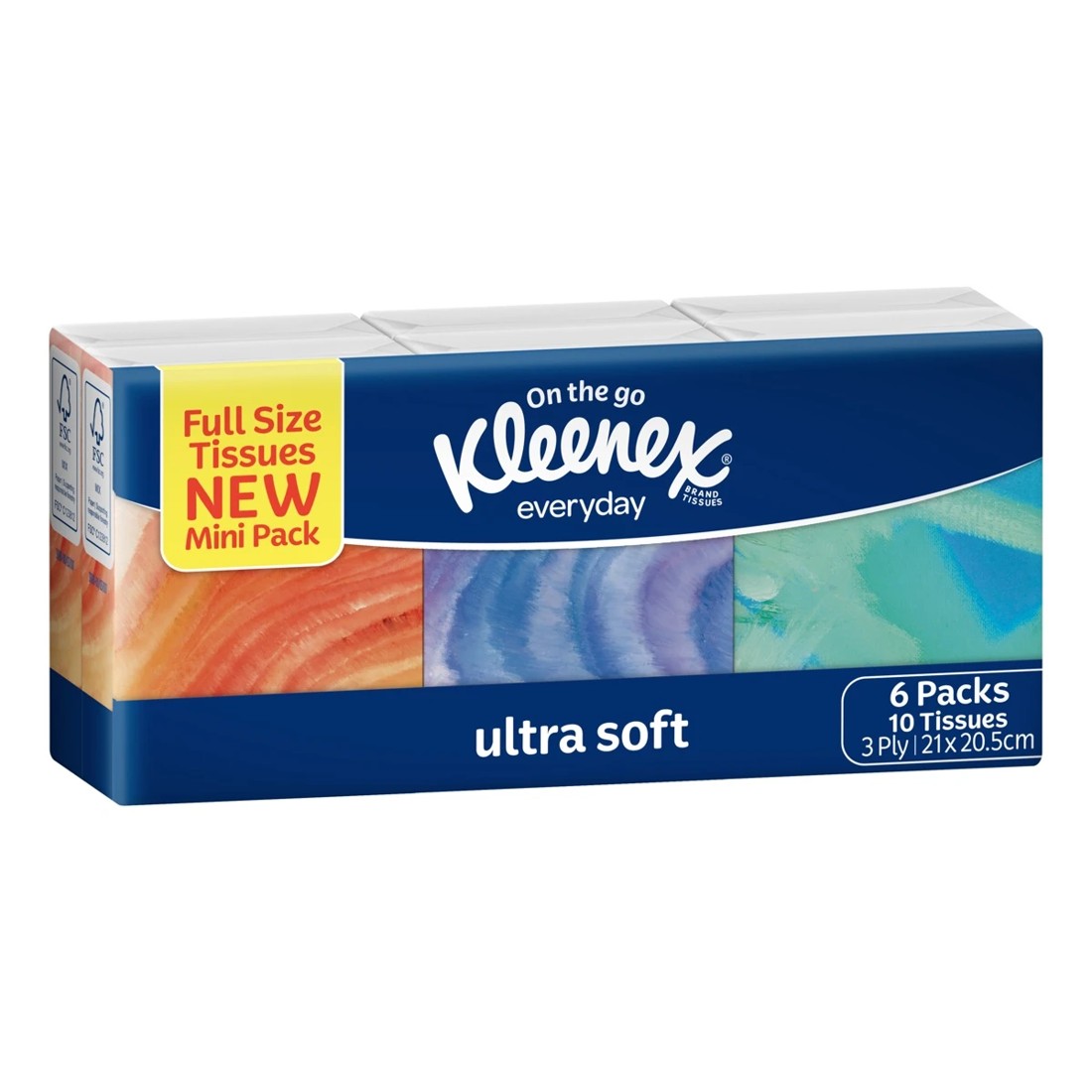 1 6 Pack On The Go Kleenex Everyday Full Size Tissues New Mini Pack, 1 of 7