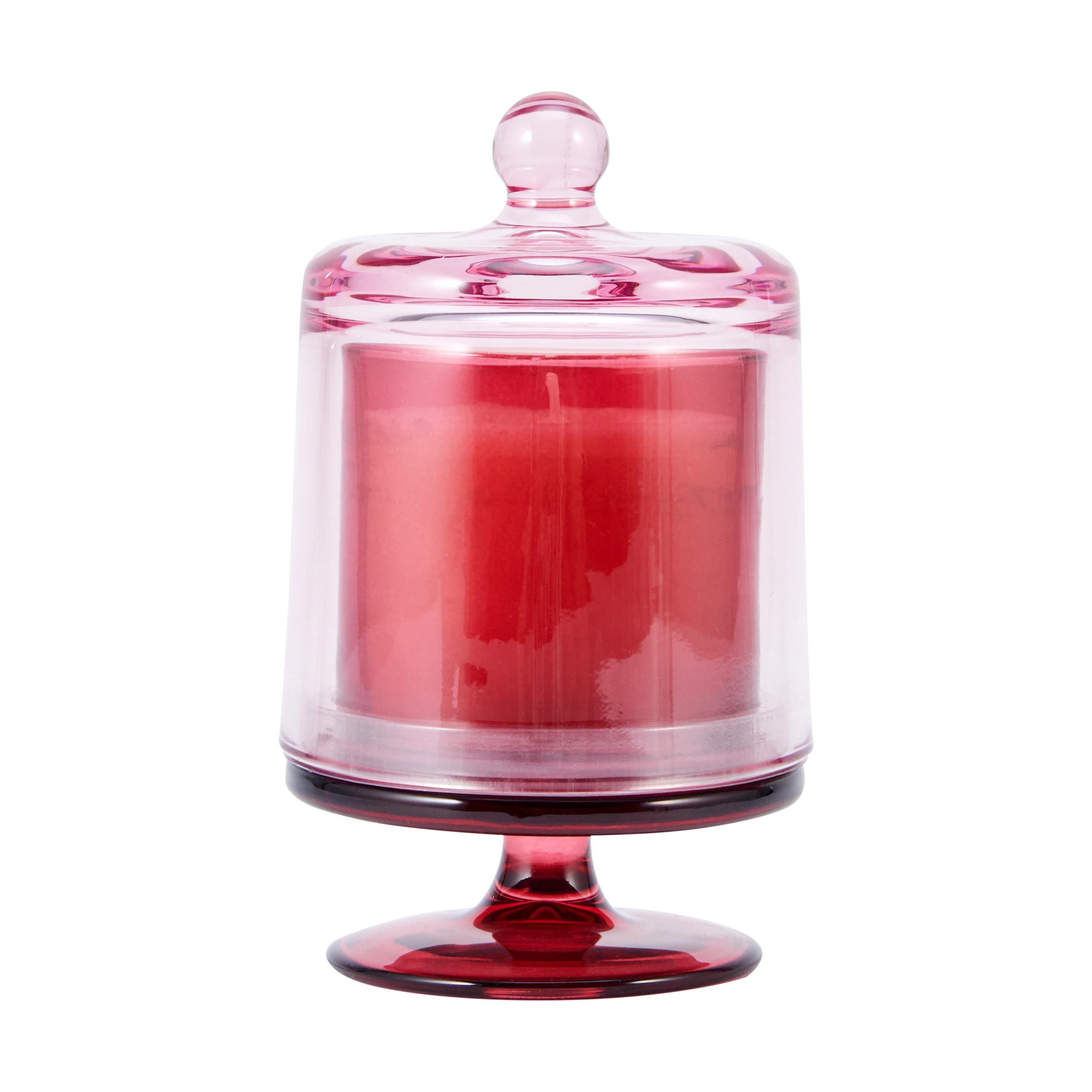 1 Christmas Red Glass Cloche Candle, 1 of 6