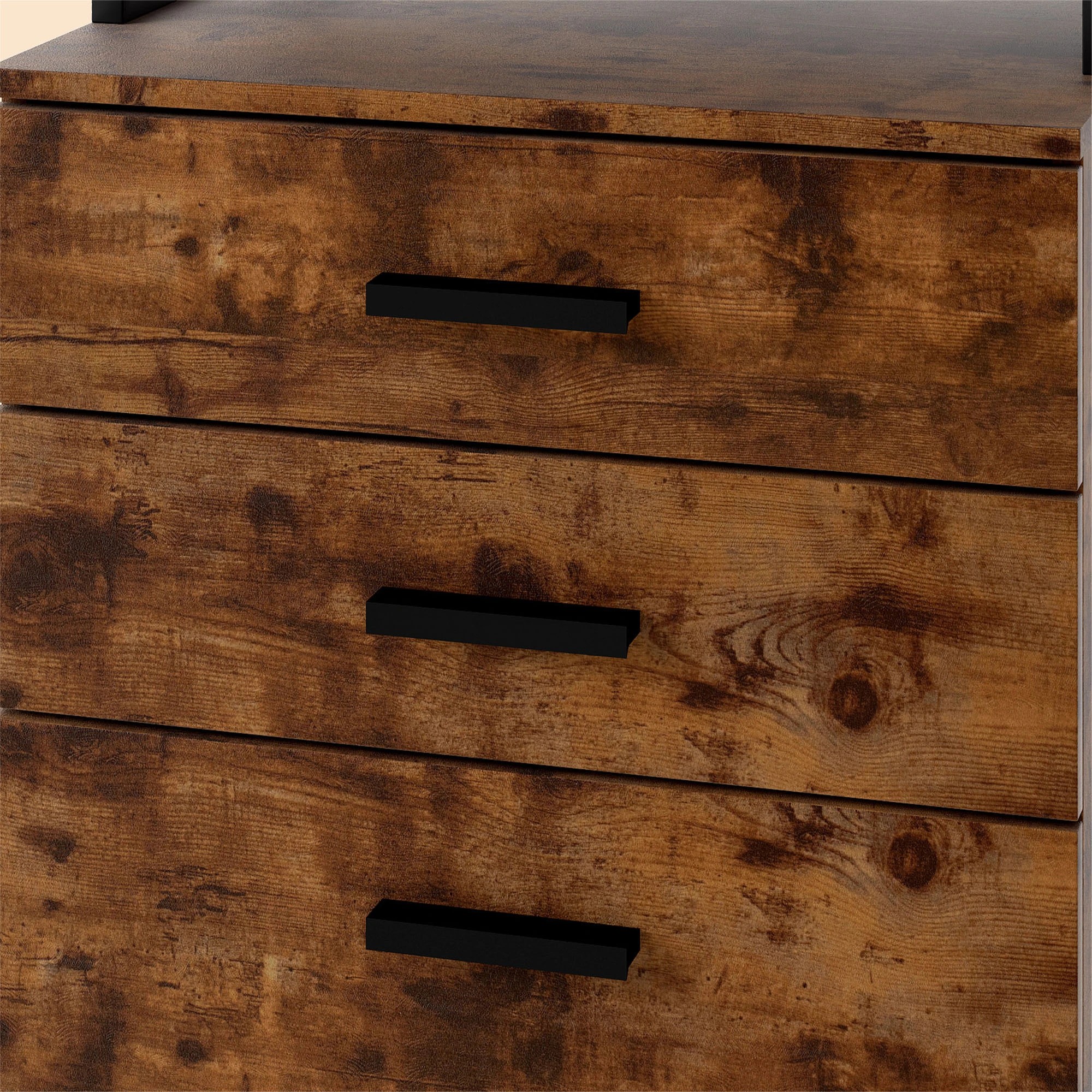 4 Levede Mobile File Cabine - Brown, 4 of 9