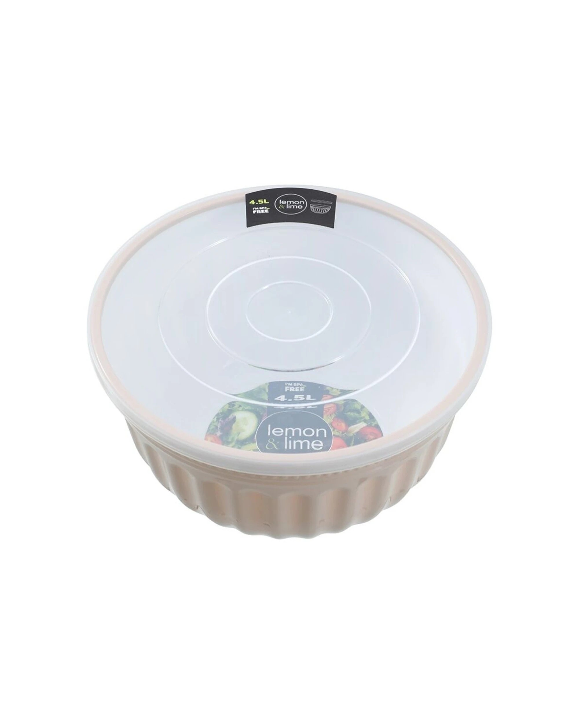 7 Lemon & Lime 6PK Salad Bowl Lidded 4.5L Food Safe Durable Kitchenware - Multi, 7 of 7