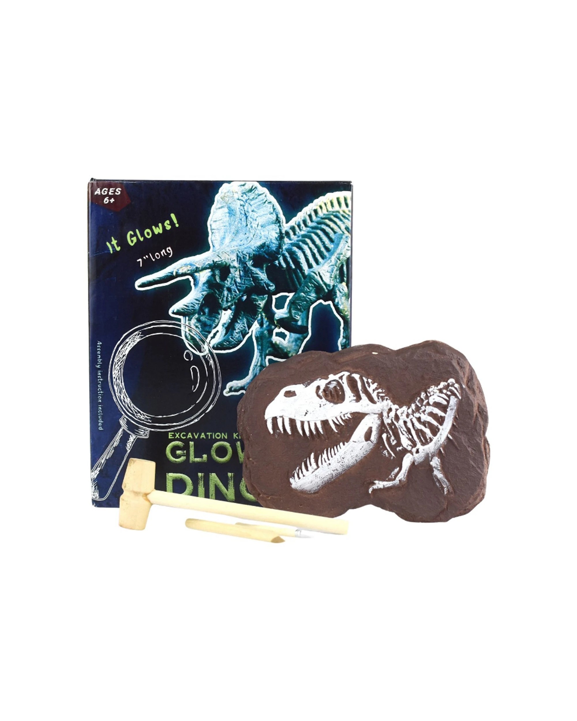 2 Kaper Kidz Glow In The Dark Triceratops Excavation Kit Educational Toy - Multi, 2 of 5