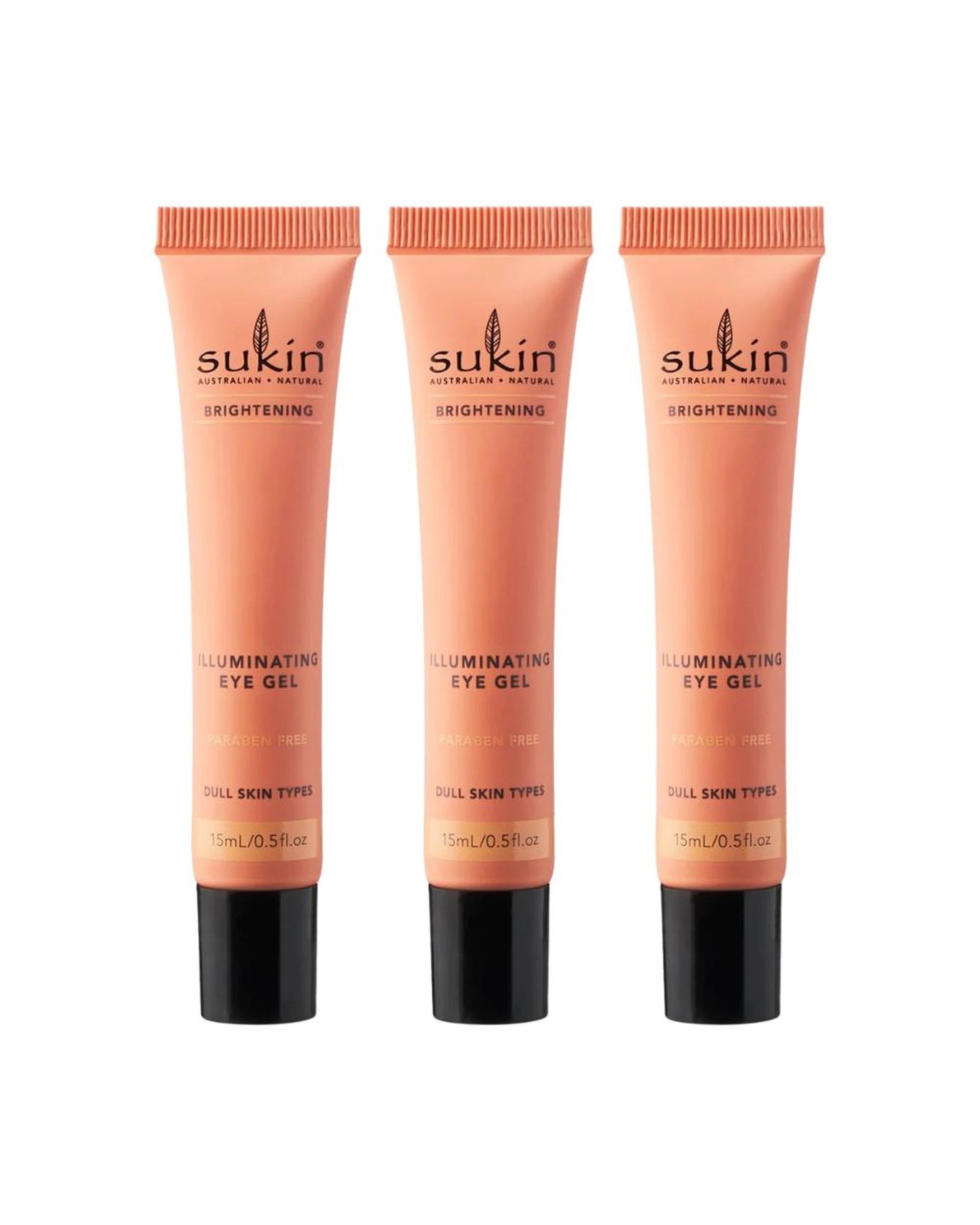 1 3 x Sukin Brightening Illuminating Eye Gel 15mL, 1 of 2